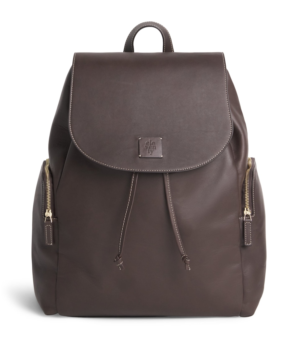 Eleventy Leather Backpack Cacao
