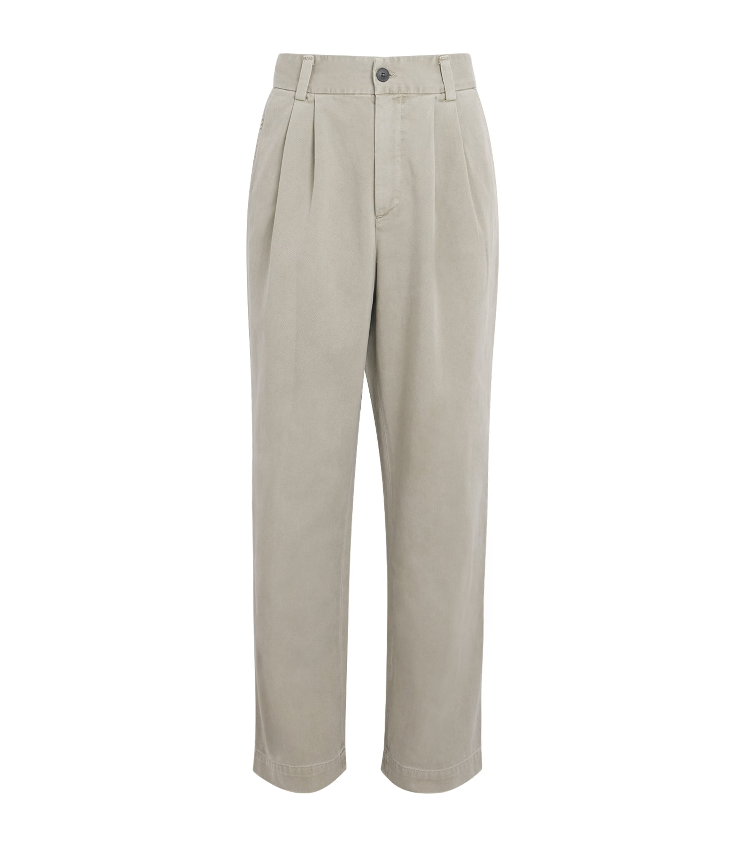 Cotton Pleated Slater Trousers