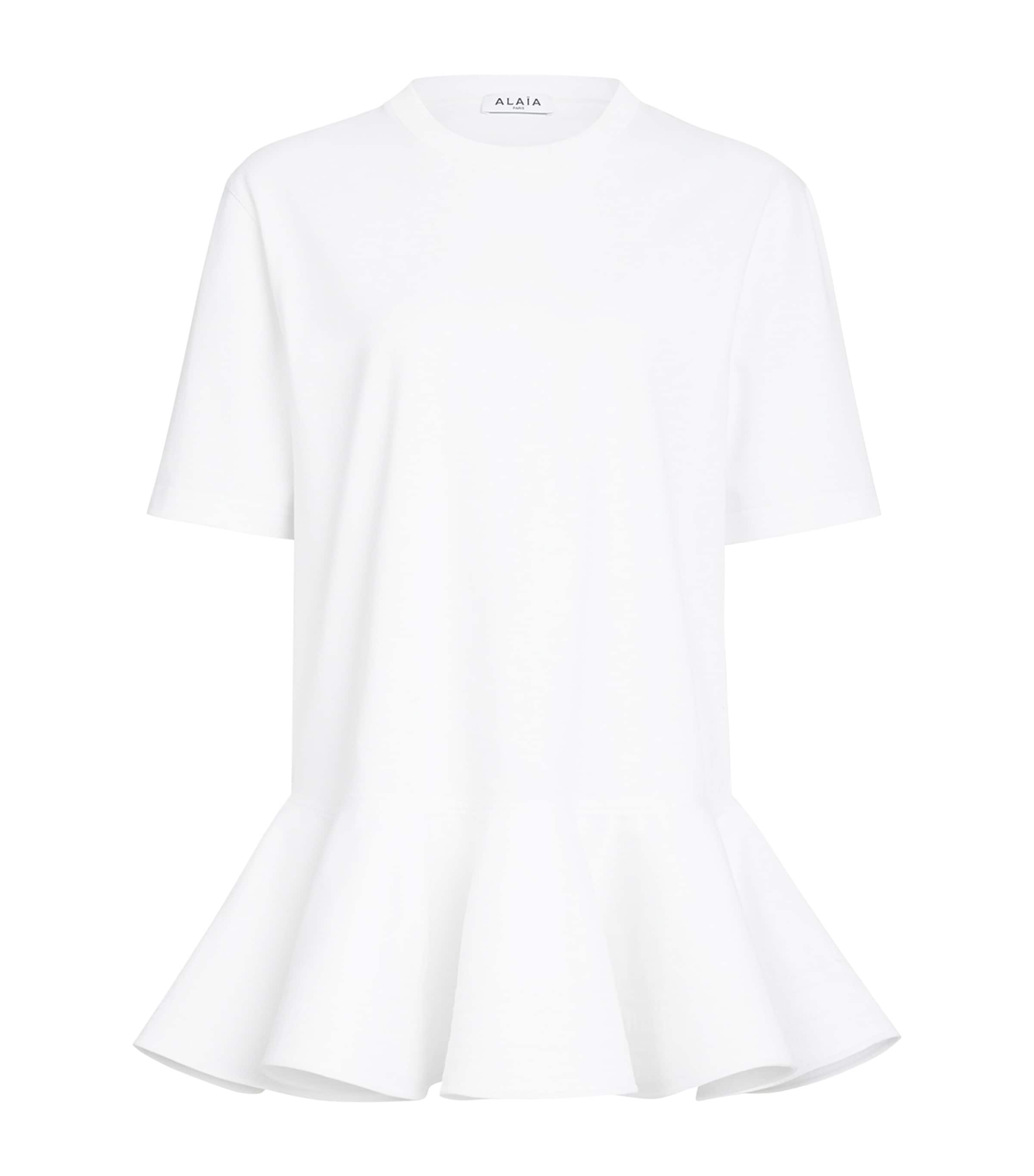 Alaïa Womens Cotton Crinoline T-Shirt White