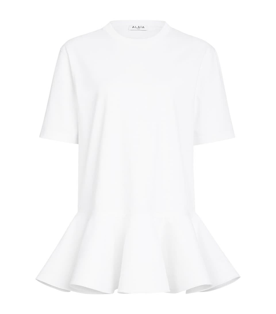Alaïa Womens Cotton Crinoline T-Shirt White