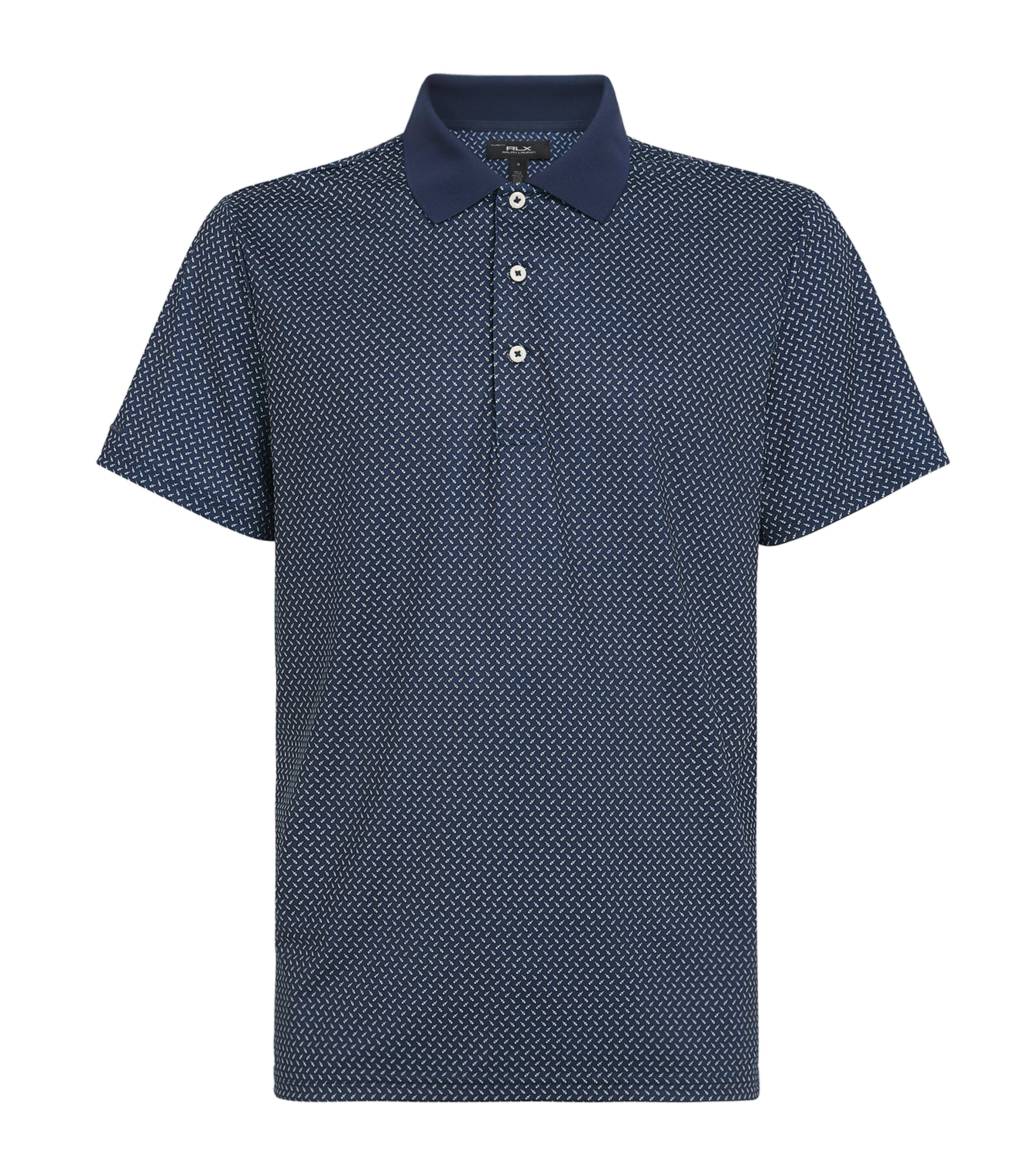 RLX Ralph Lauren Mens Tailored-Fit Performance Polo Shirt Refined Navy Teed Up