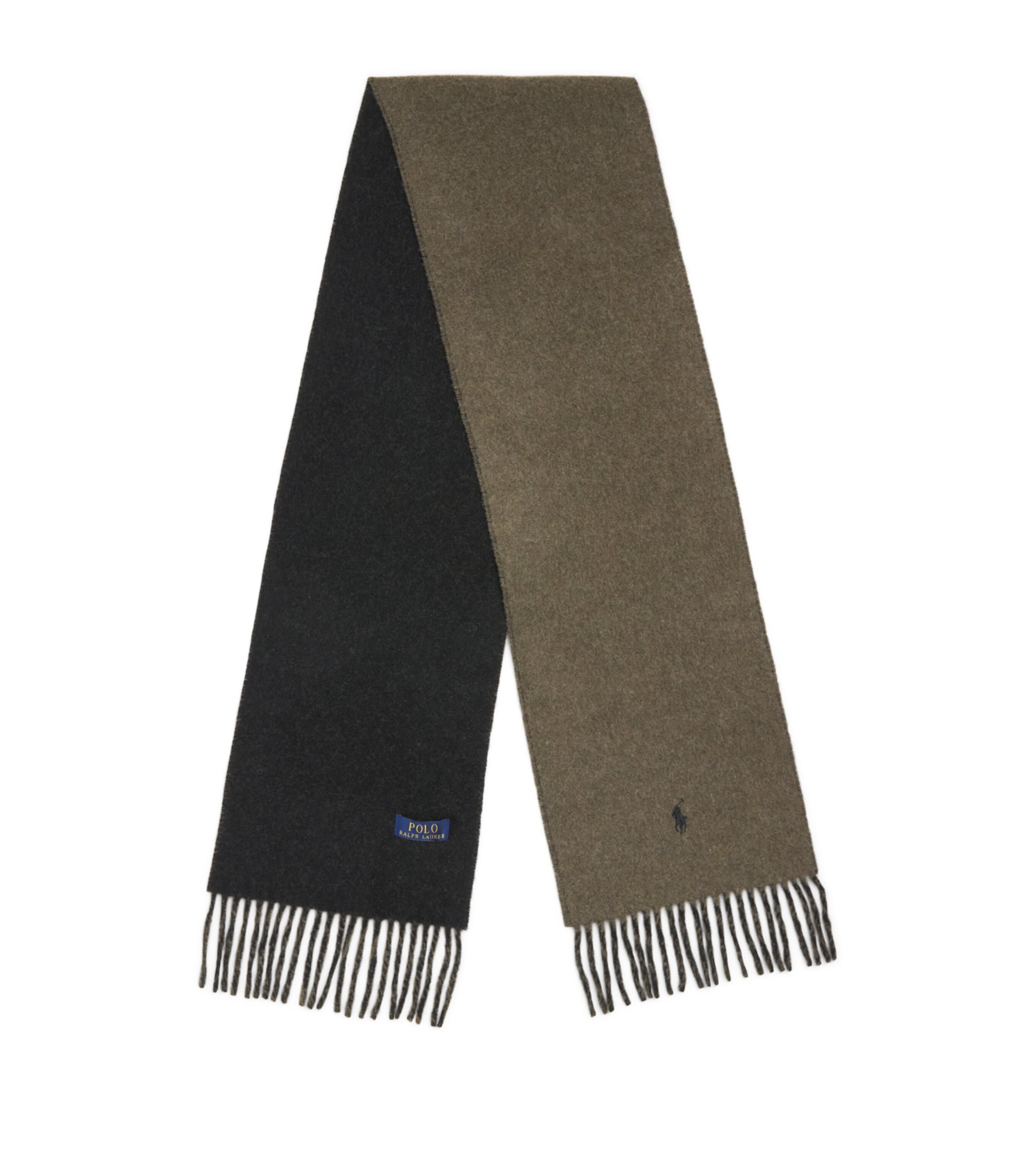 Polo Ralph Lauren Wool-Blend Reversible Scarf Ranger Grn/polo Blk