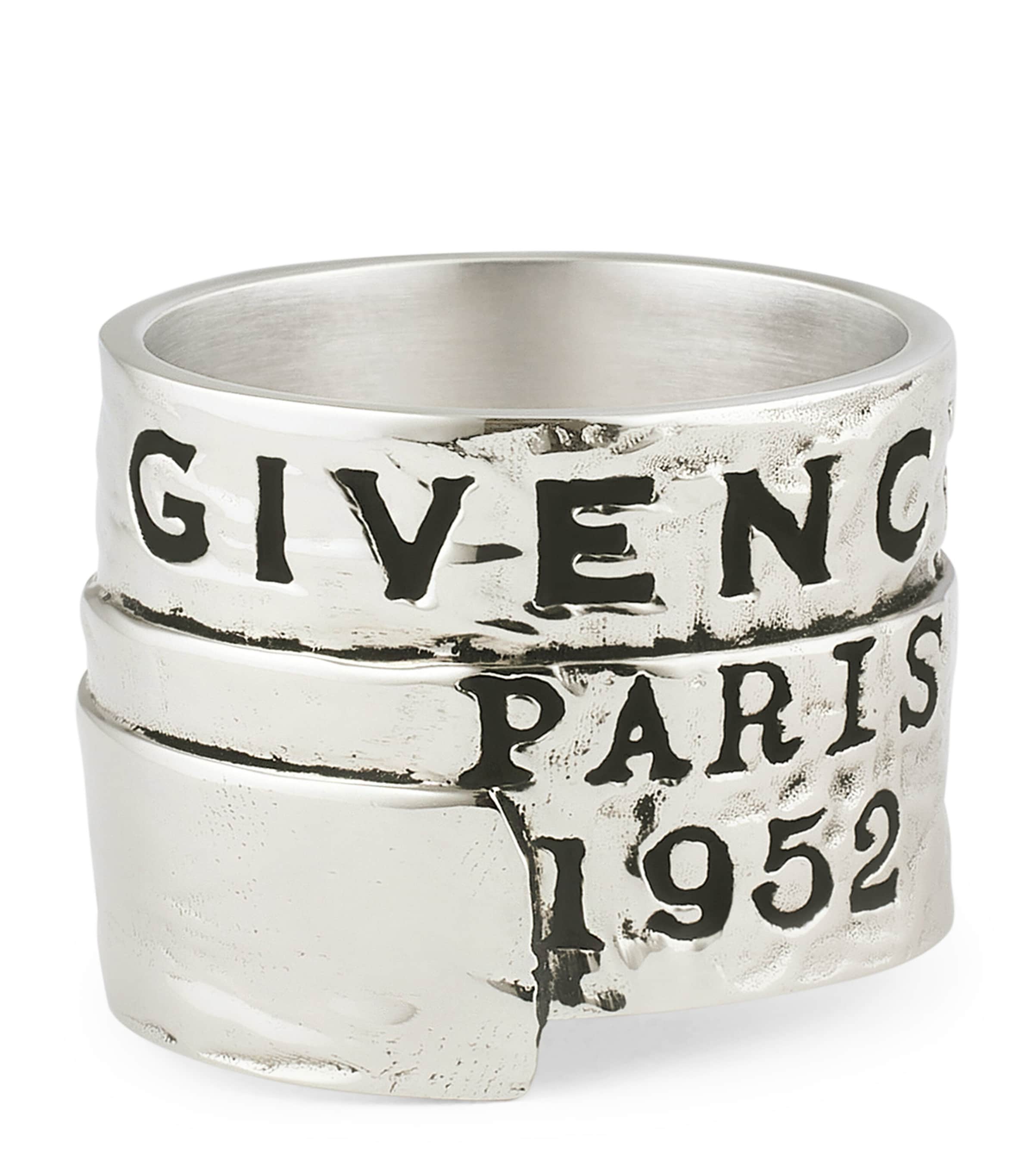 Givenchy Tape Ring Antic Silvery
