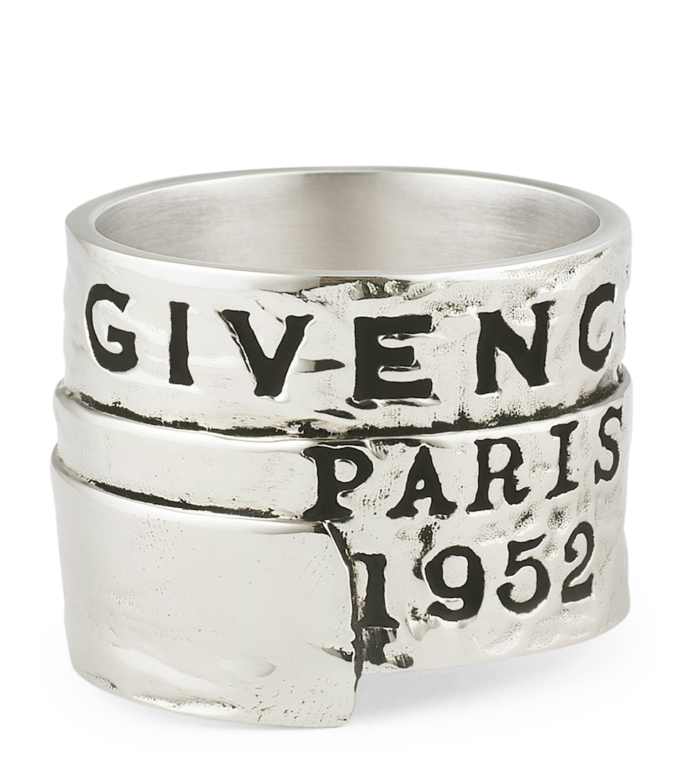 Givenchy Tape Ring Antic Silvery