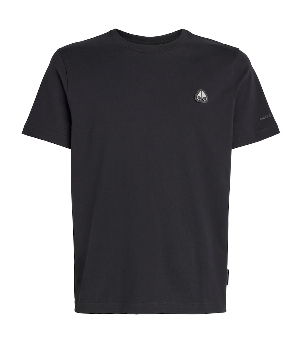 Moose Knuckles Mens Cotton Crescent T-Shirt Black