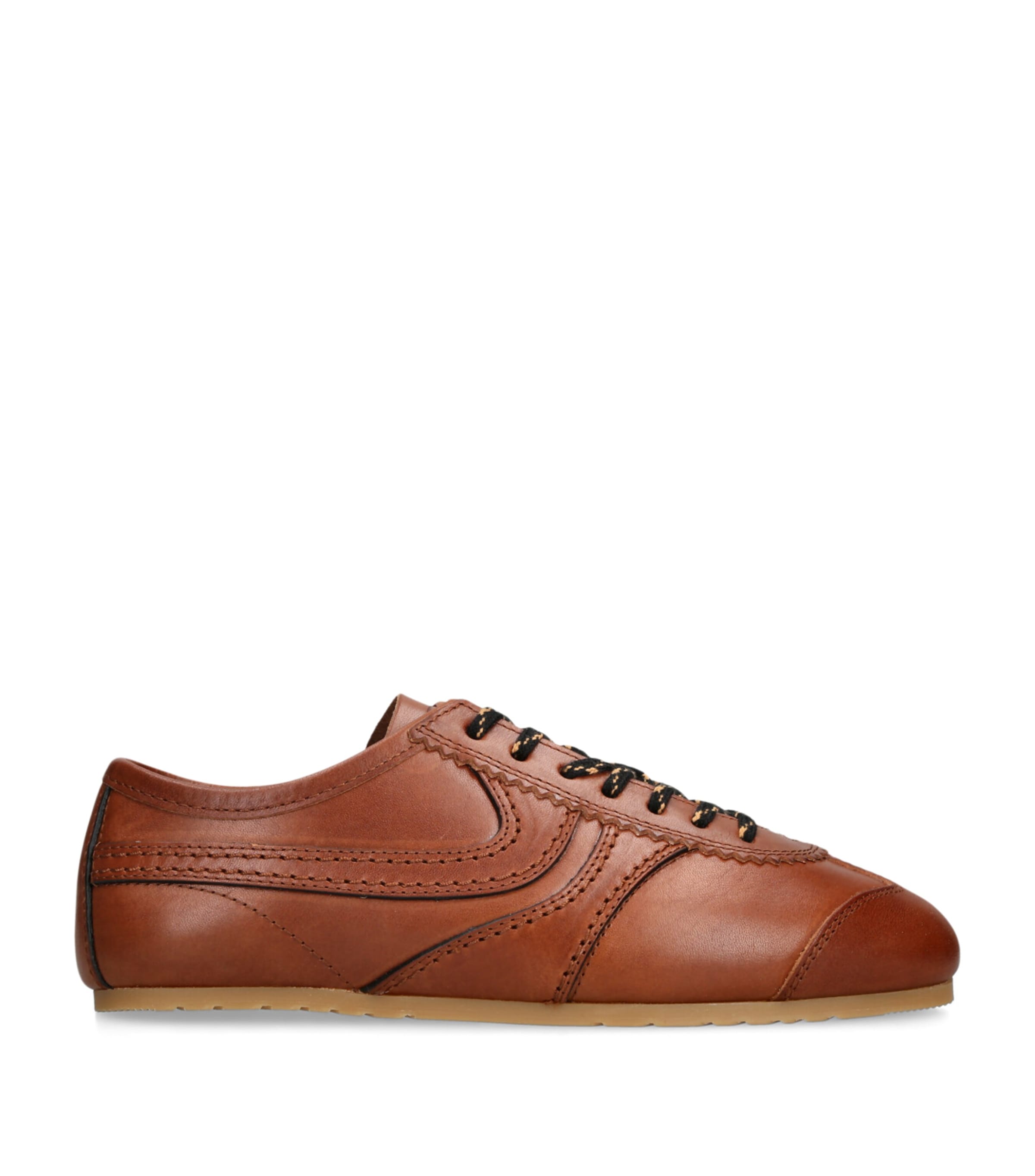 DRIES VAN NOTEN Leather Dustin Sneakers Tan