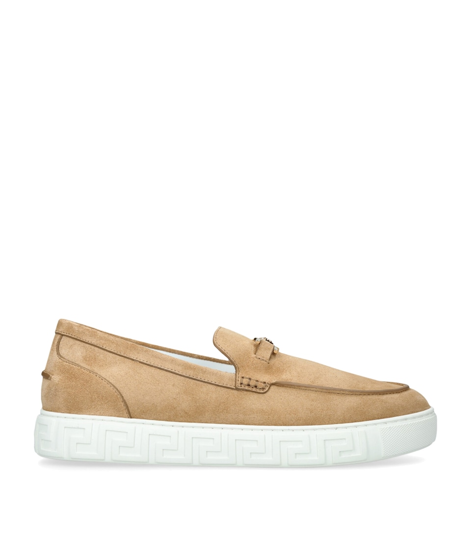 Suede Medusa Loafers