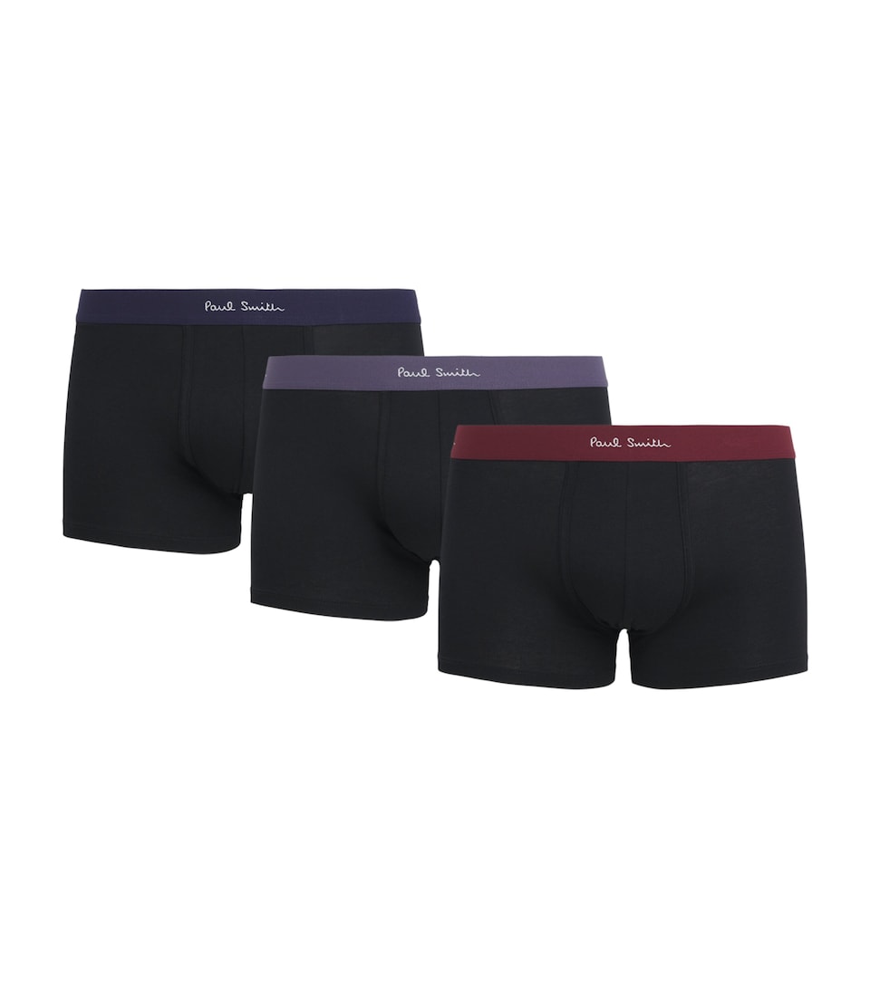 Paul Smith Mens Stretch-Organic Cotton Trunks (Pack of 3)