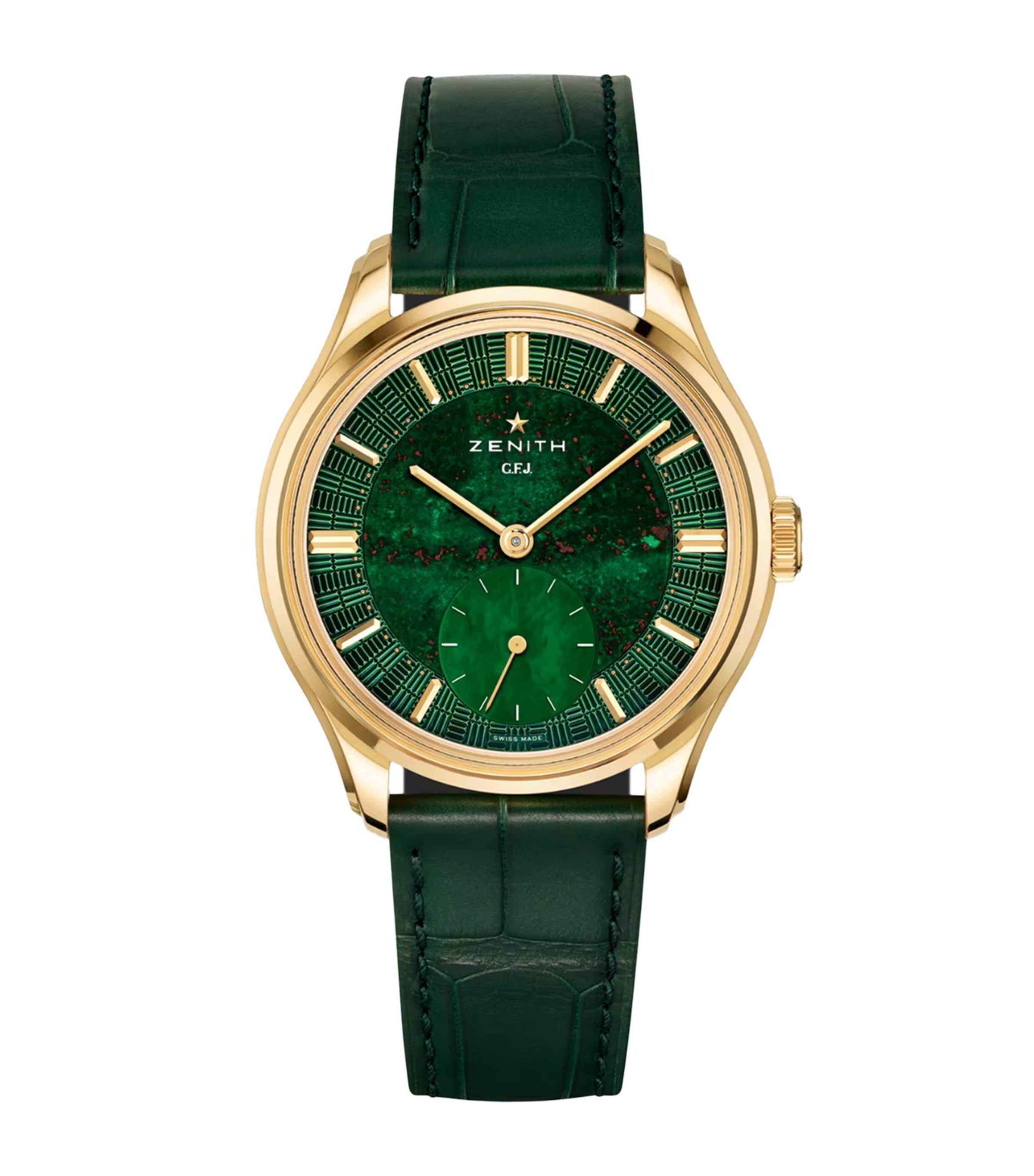 Zenith Yellow Gold G.F.J. Calibre 135 Watch 39mm Green