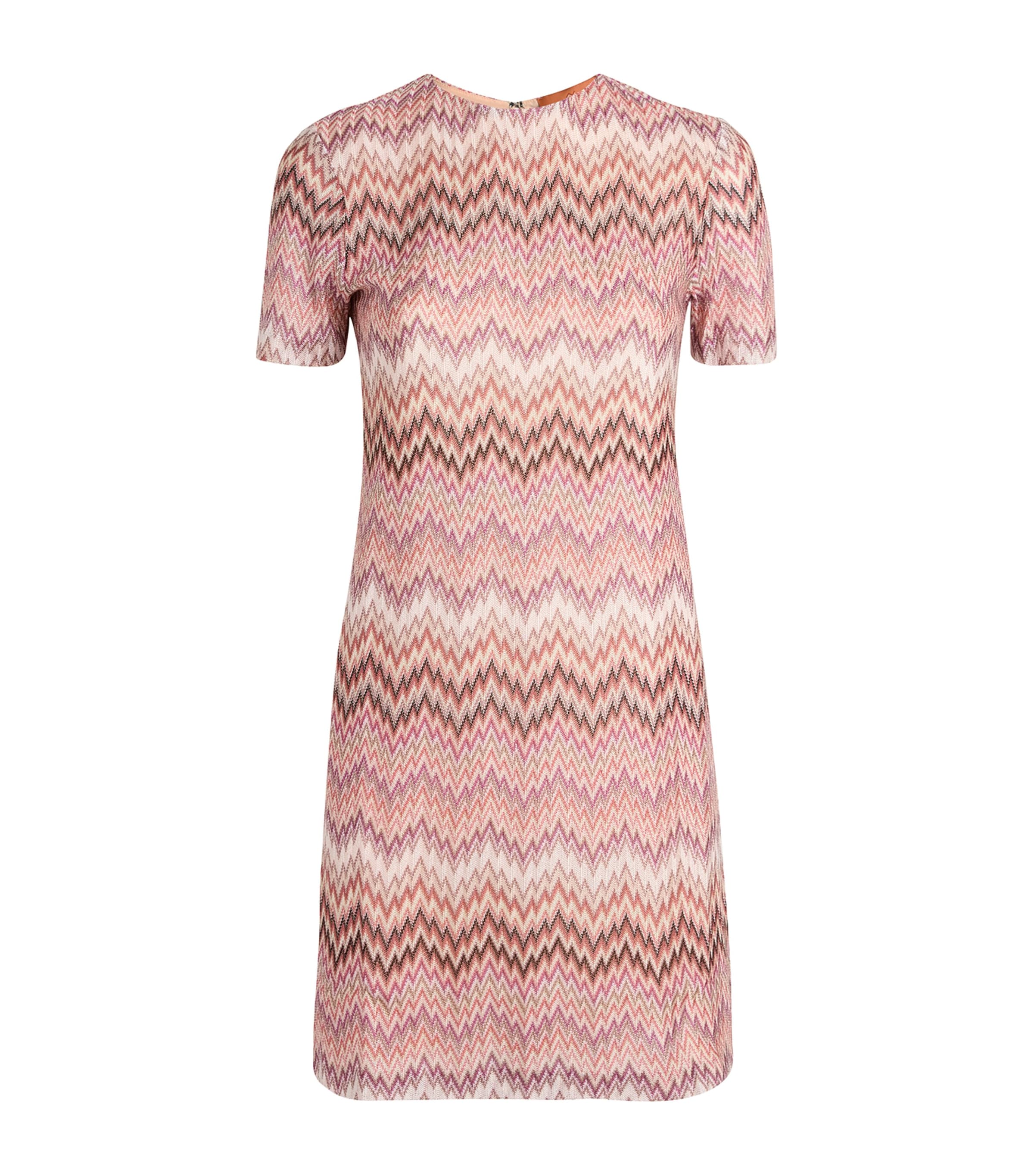 Missoni Womens Zigzag Midi Dress Pink White