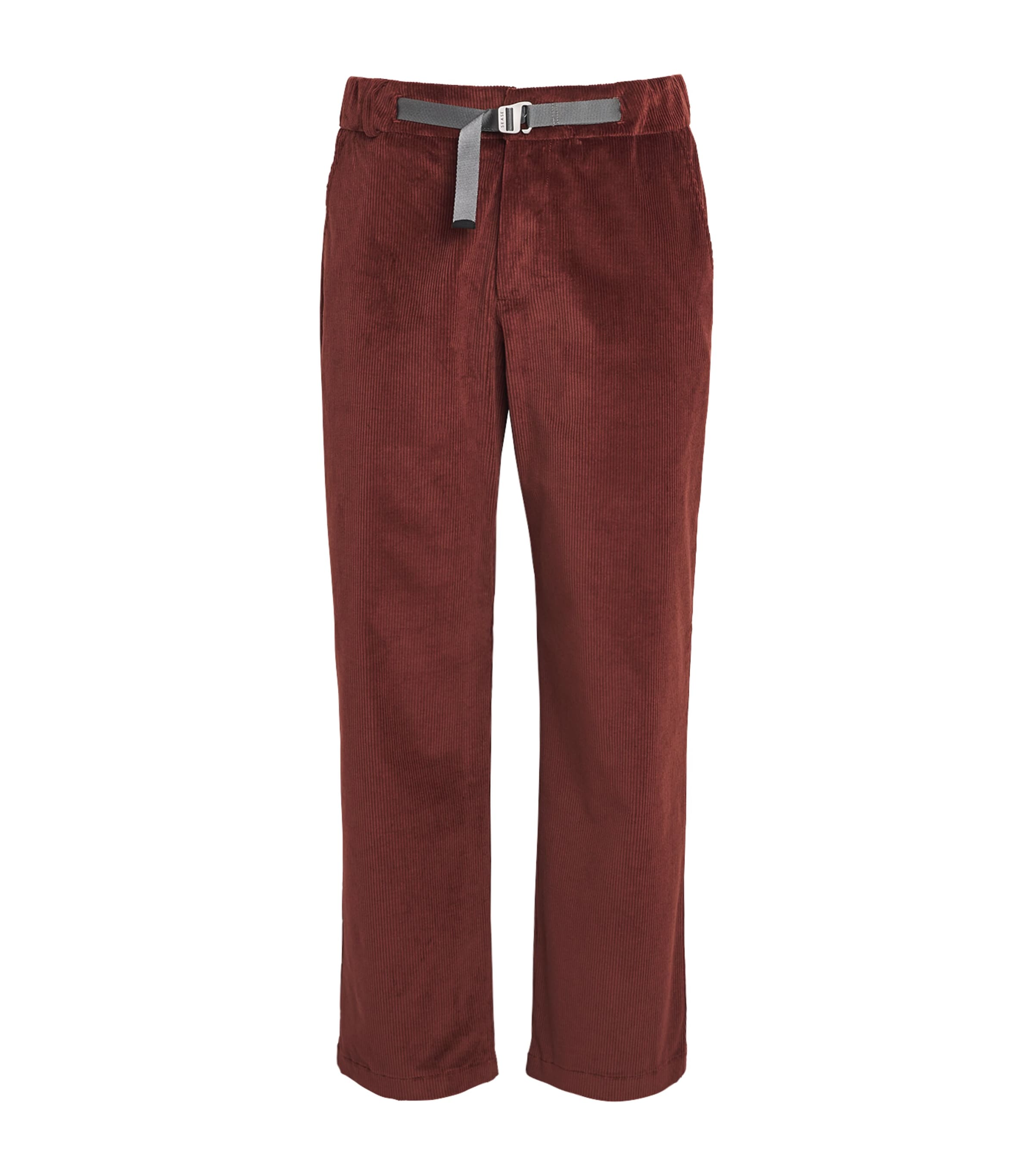 Sease Mens Corduroy Belted Trousers Terracotta