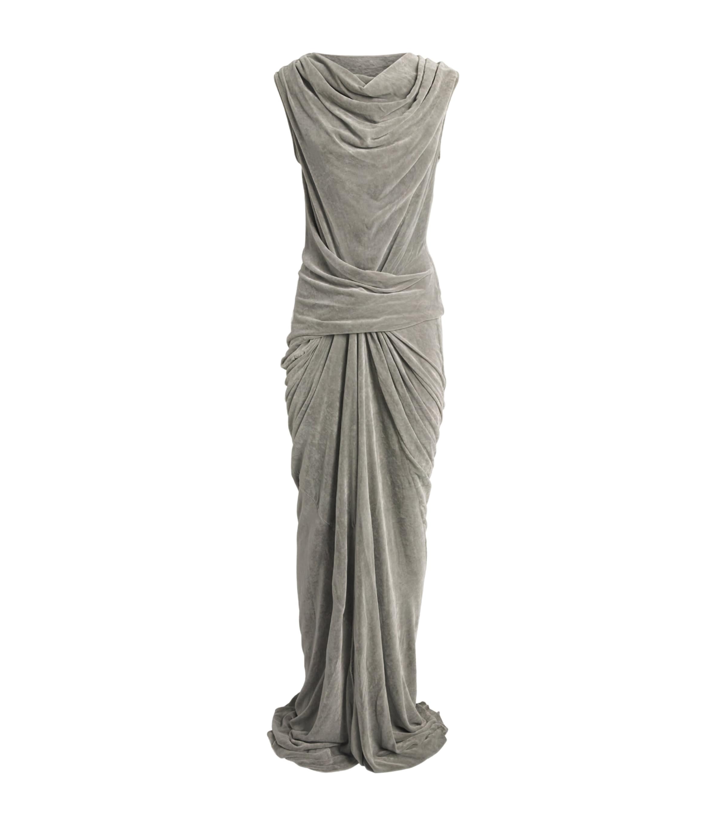 Rick Owens Womens Strutter Maxi Dress Drk Pearl