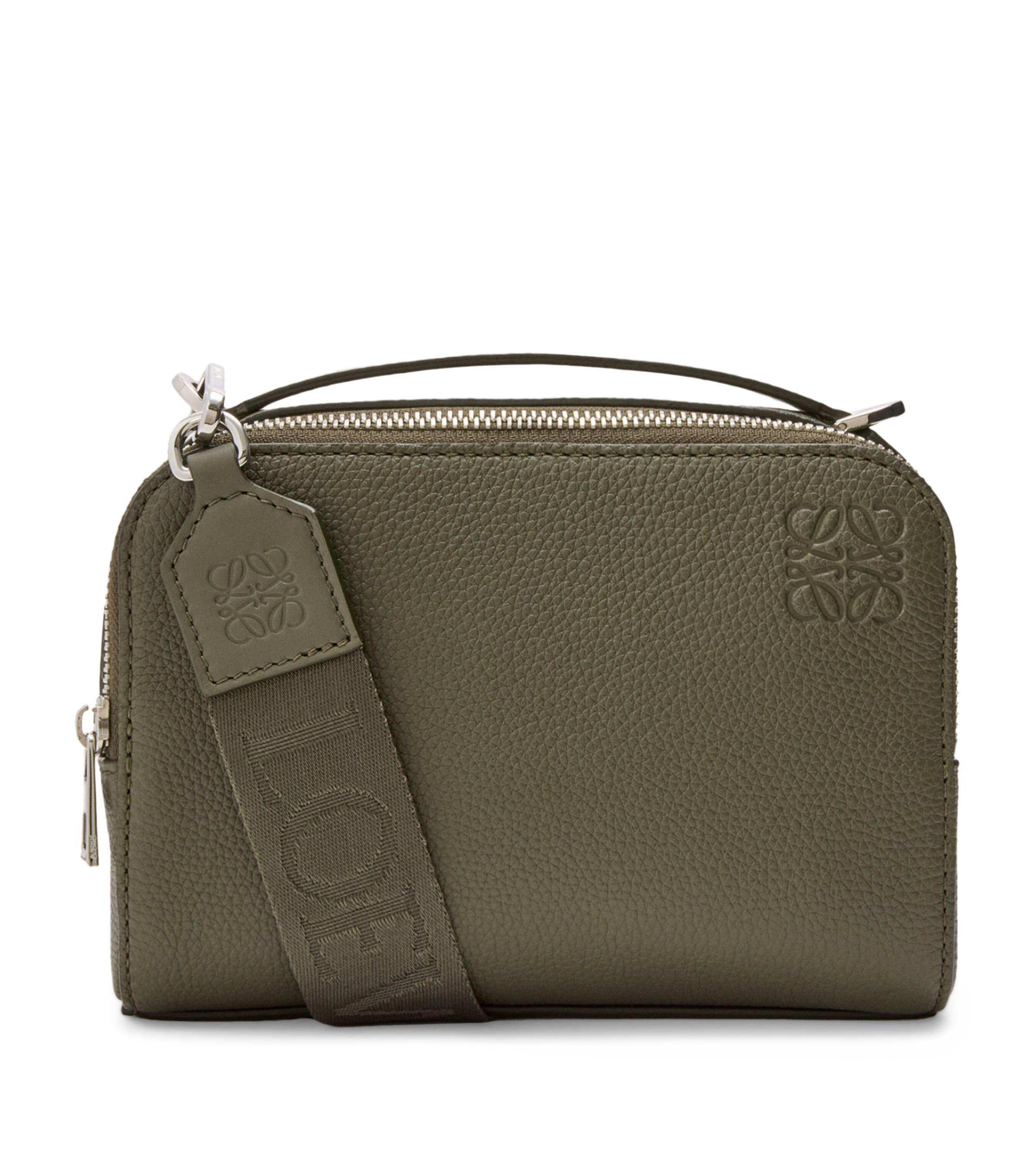 LOEWE Leather Essential Camera Bag Khaki Green