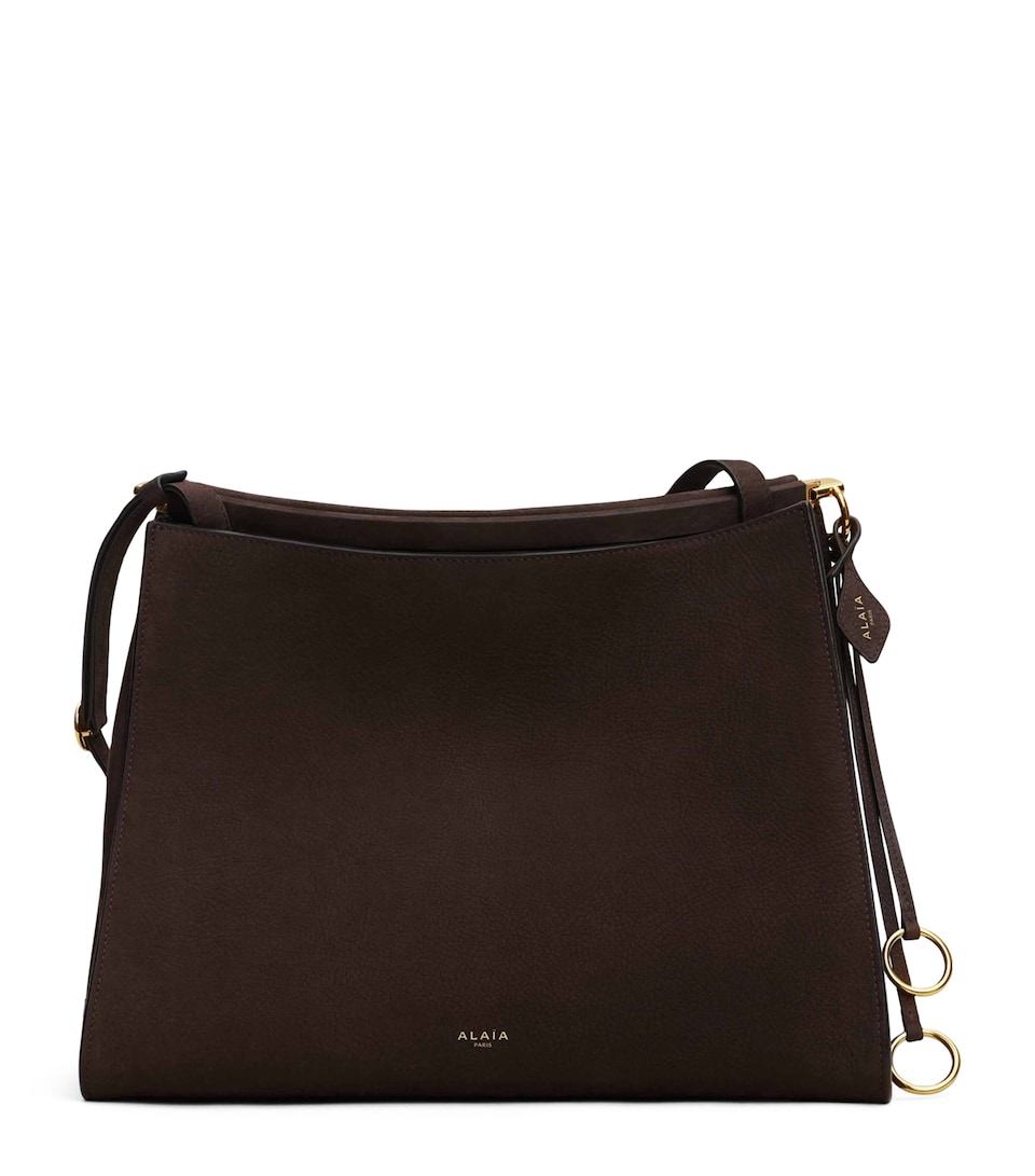 Medium Nubuck Le Click Square Shoulder Bag