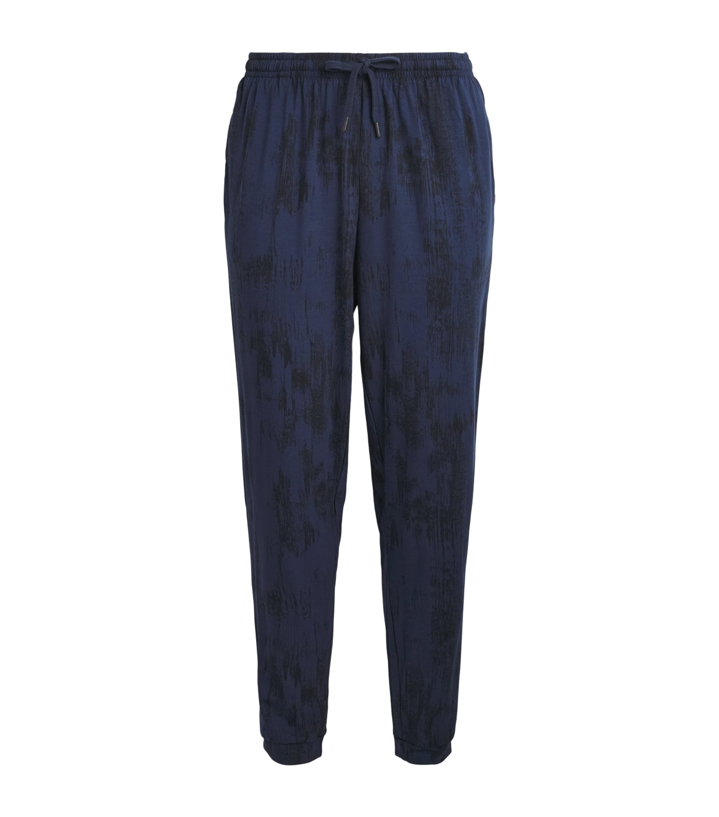 Derek Rose Mens Printed London Lounge Trousers Nav