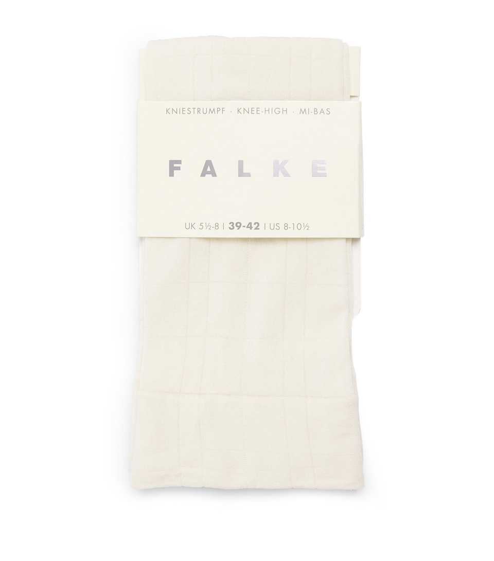 Check Solid Lounge Knee-High Tights