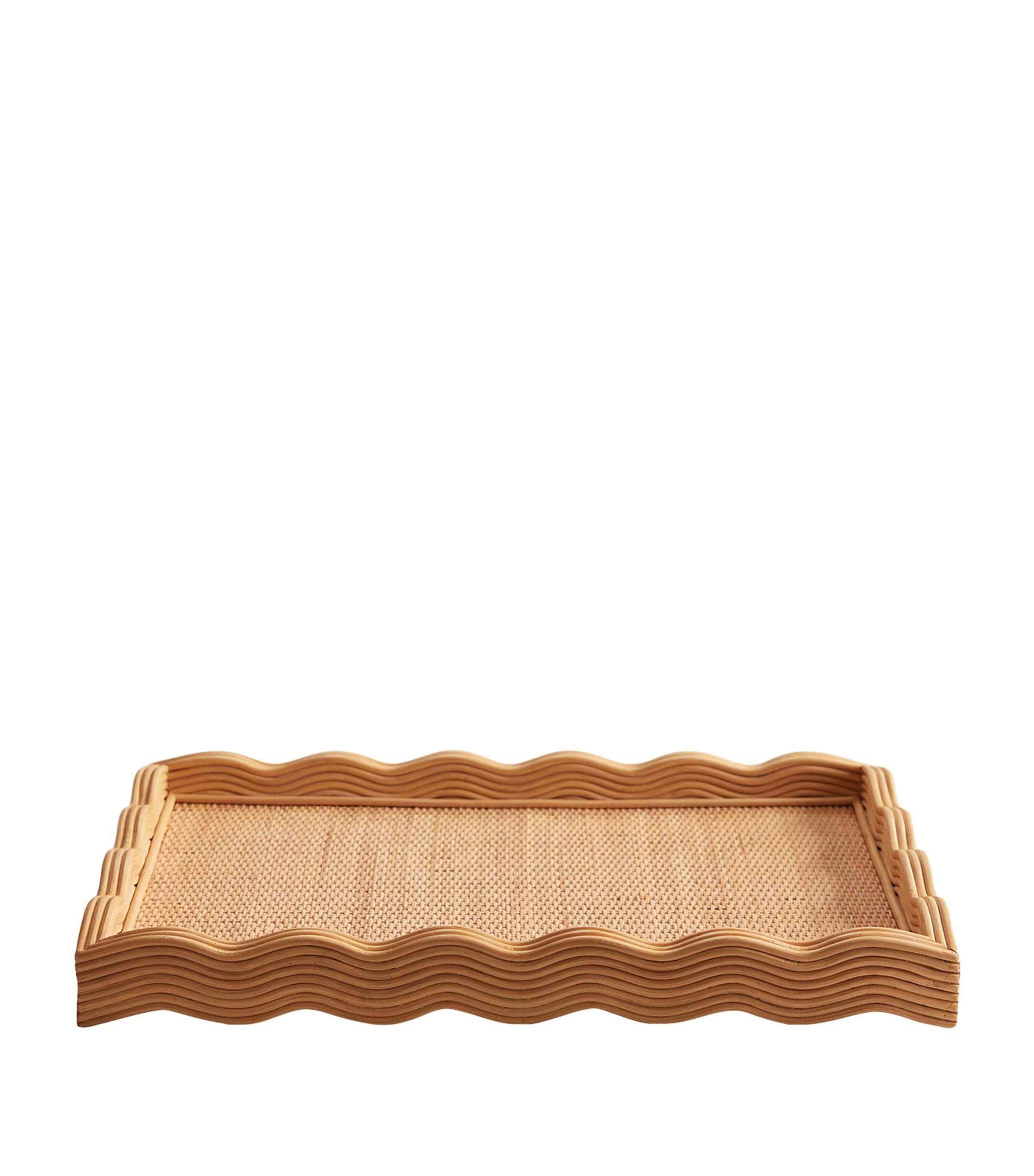 Soho Home Large Rattan Pangbourne Tray (59cm x 40cm) Neutral