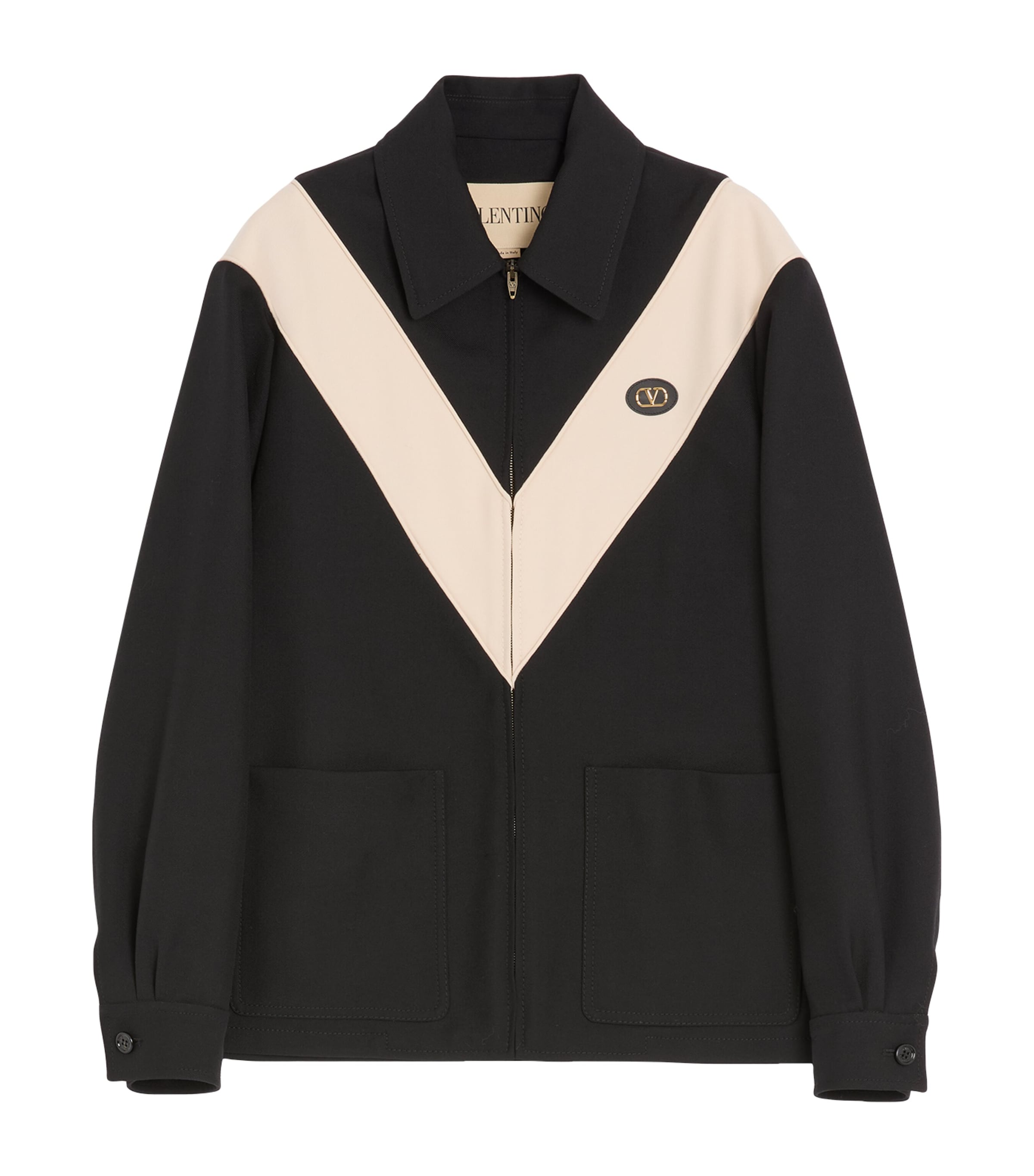 Valentino Garavani Mens Wool-Blend VLogo Jacket