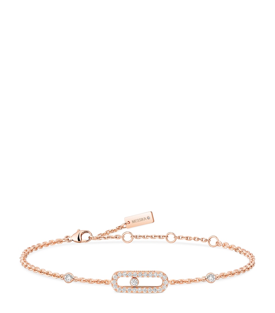 Messika Move Uno Pink Gold and Diamond Bracelet Pink Gold