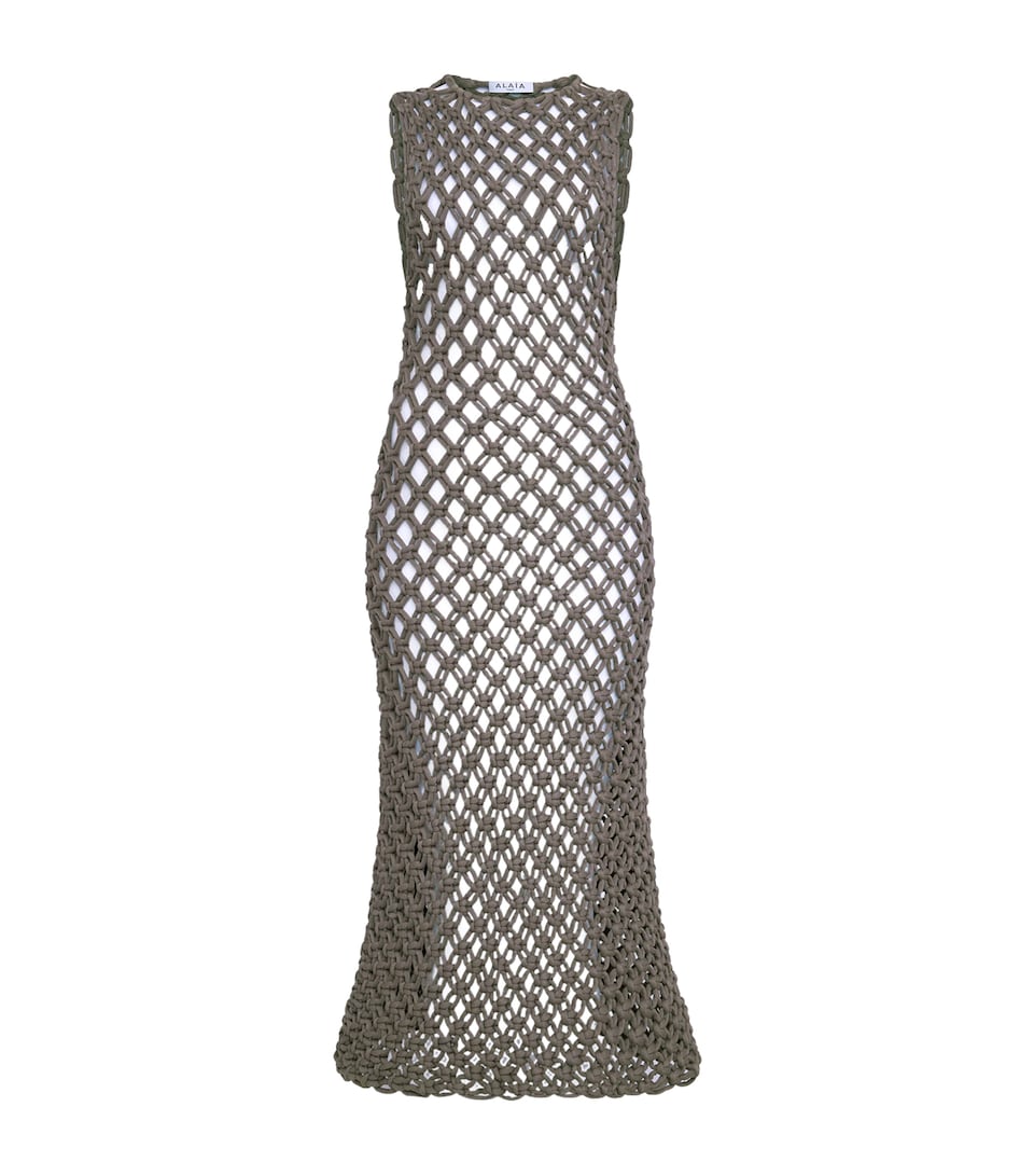 Cotton-Blend Midi Dress