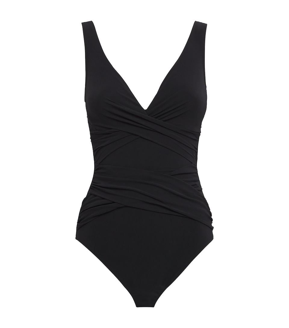 Ruched V-Neck Swimsuit