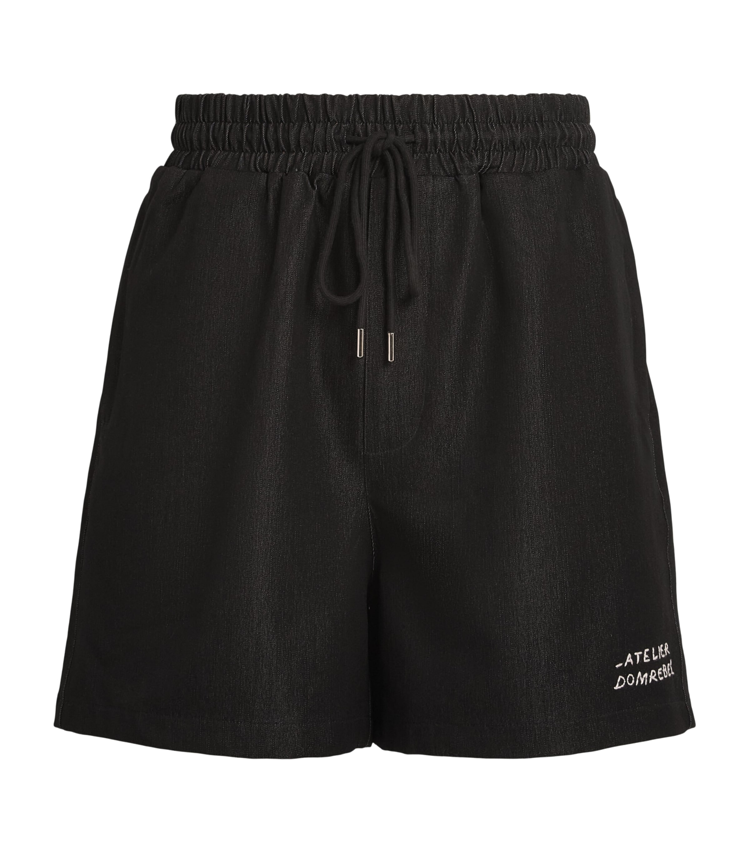DOMREBEL Mens Chambray Baller Shorts Black