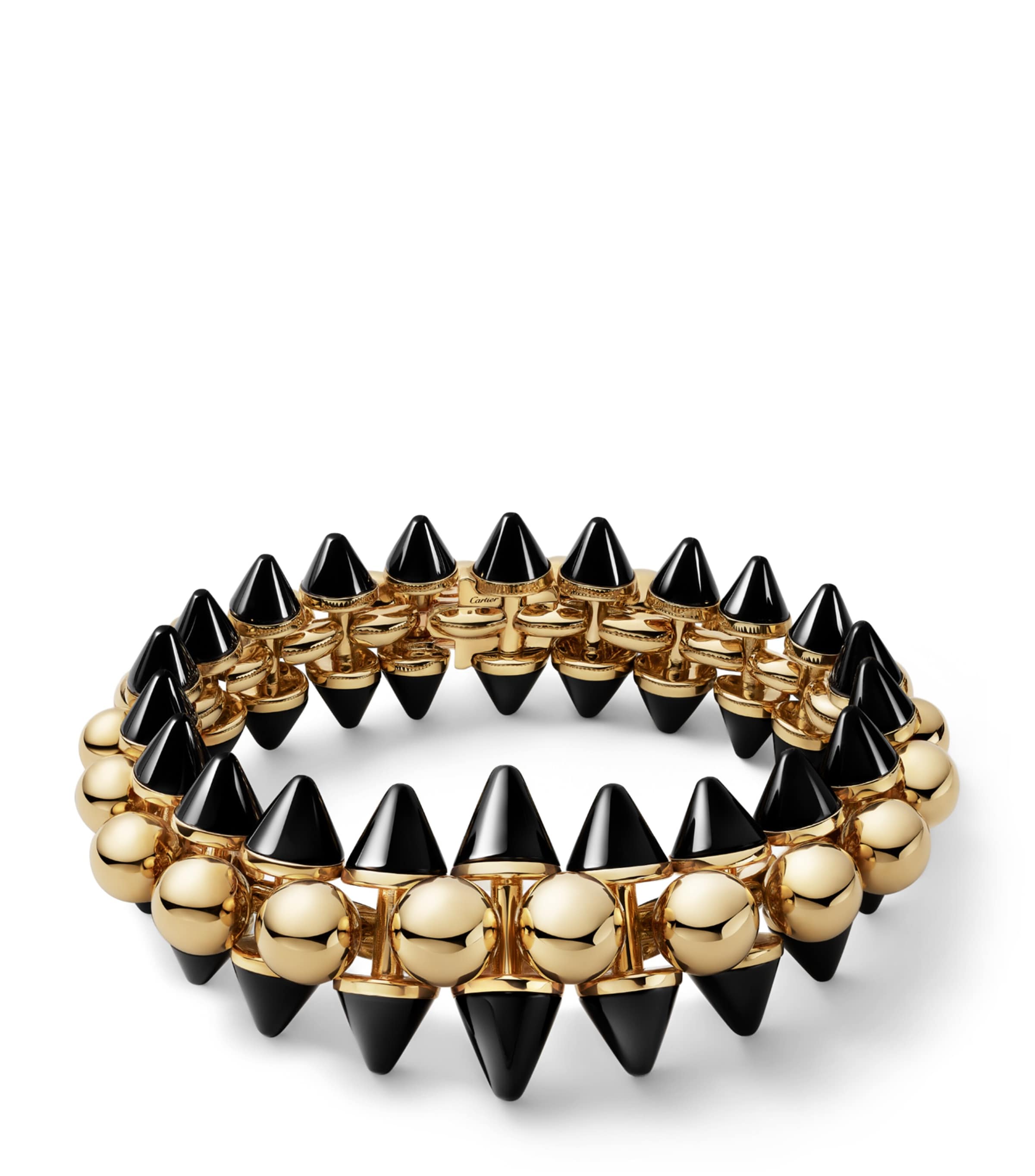Extra Large Yellow Gold and Onyx Clash de Cartier Bracelet (17cm)