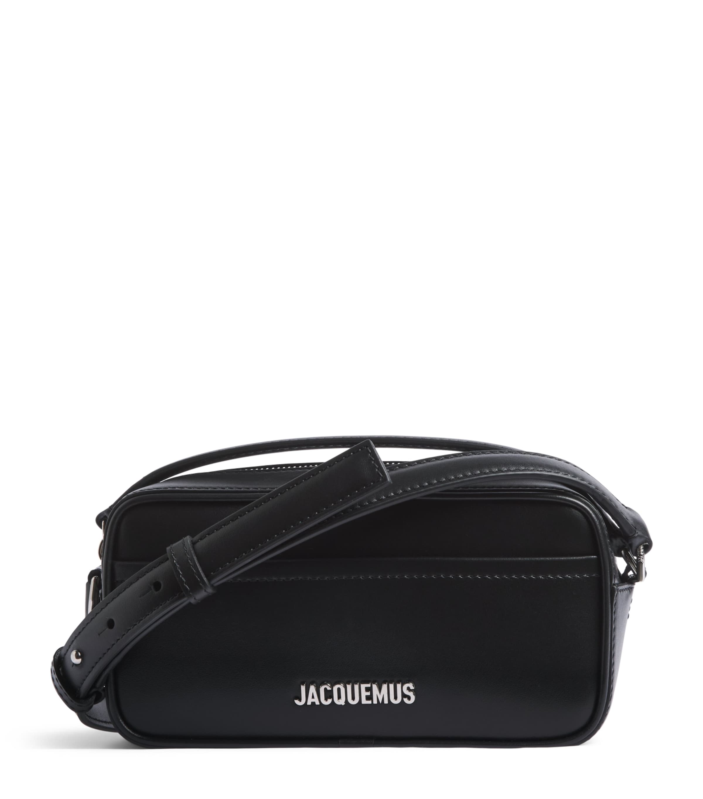Jacquemus Leather Le Baneto Shoulder Bag Black