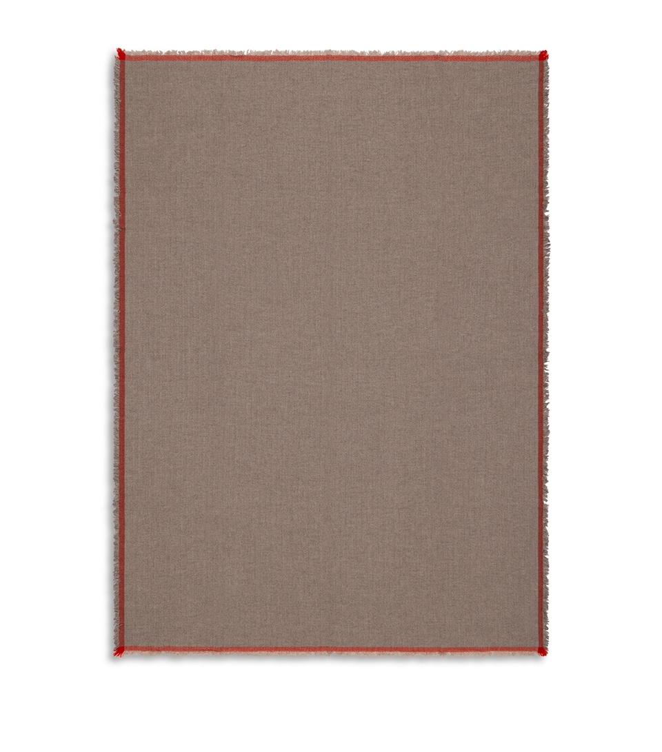 Begg x Co Cashmere-Merino Canna Calli Throw (130cm x 180cm) Natural Rust