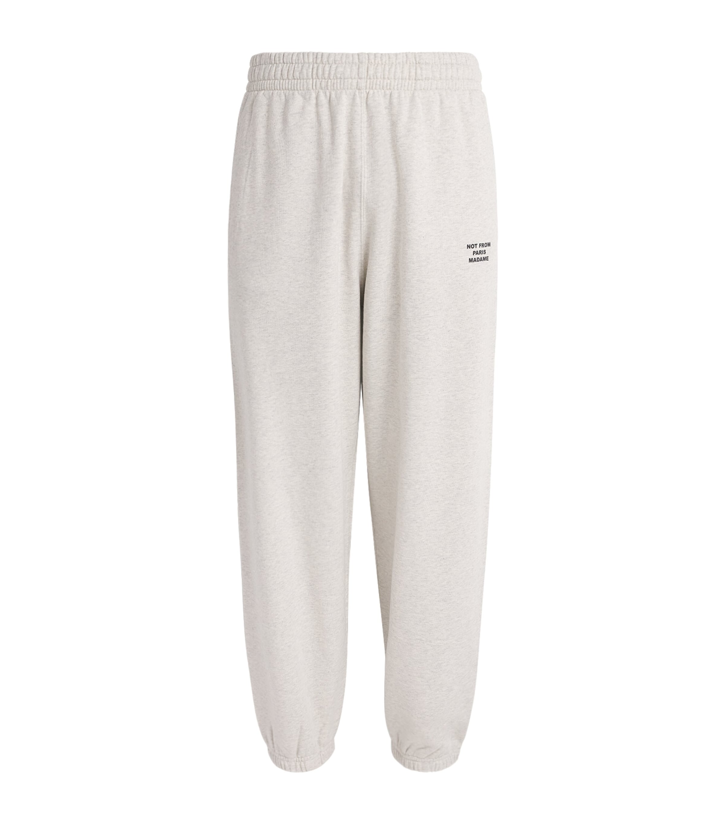 Drôle de Monsieur Mens Cotton Fleece Slogan Sweatpants Grey