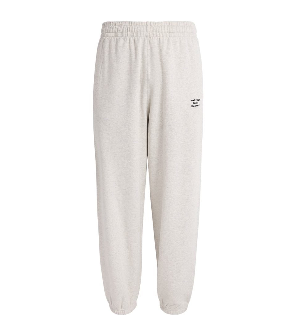 Drôle de Monsieur Mens Cotton Fleece Slogan Sweatpants Grey
