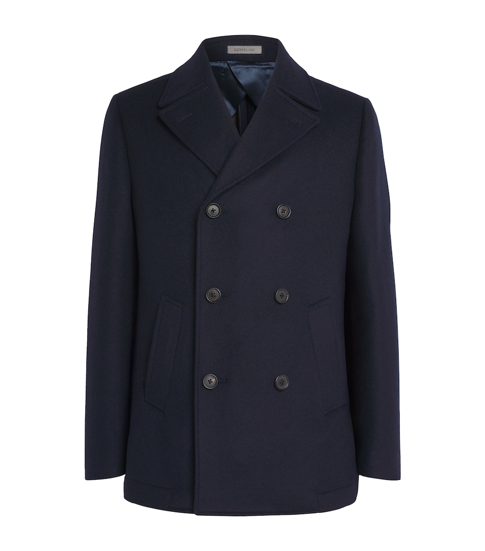 Wool-Silk-Cashmere Pea Coat