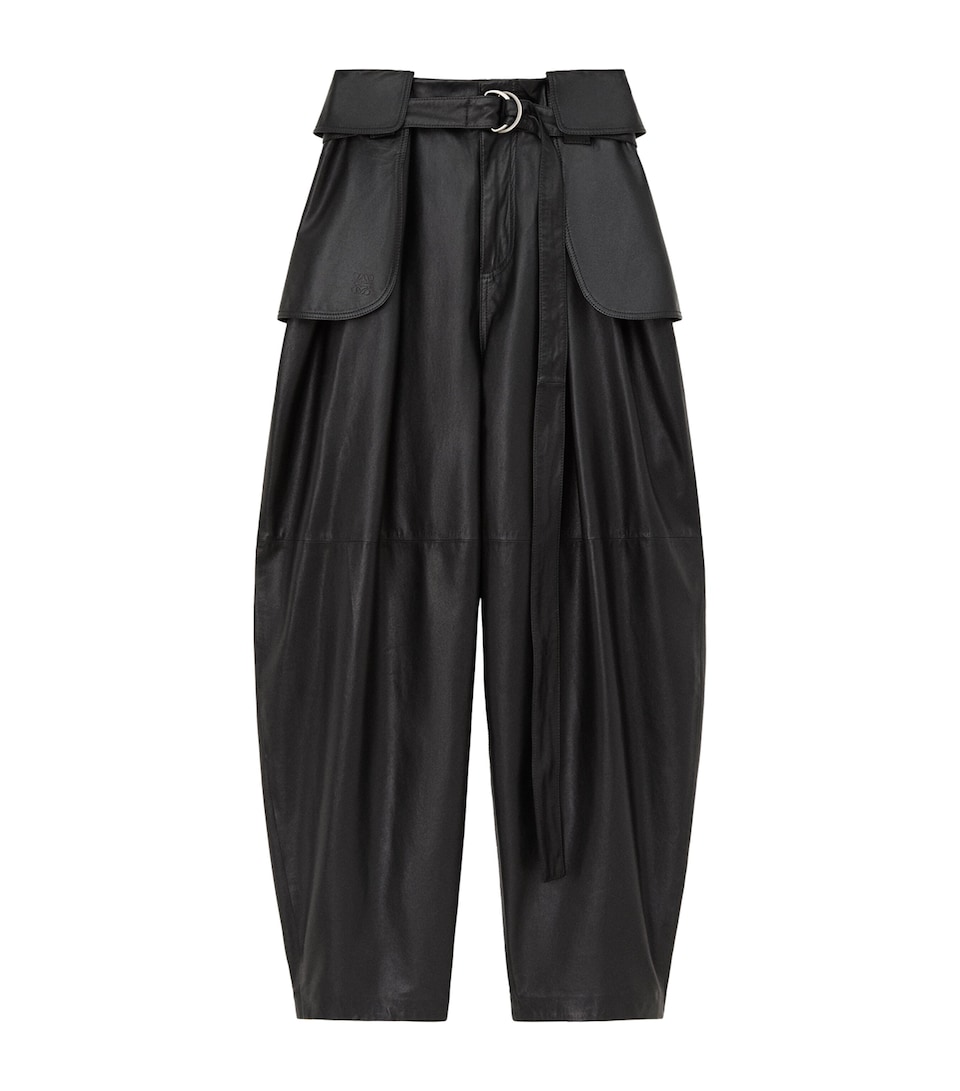 Leather Cargo Trousers