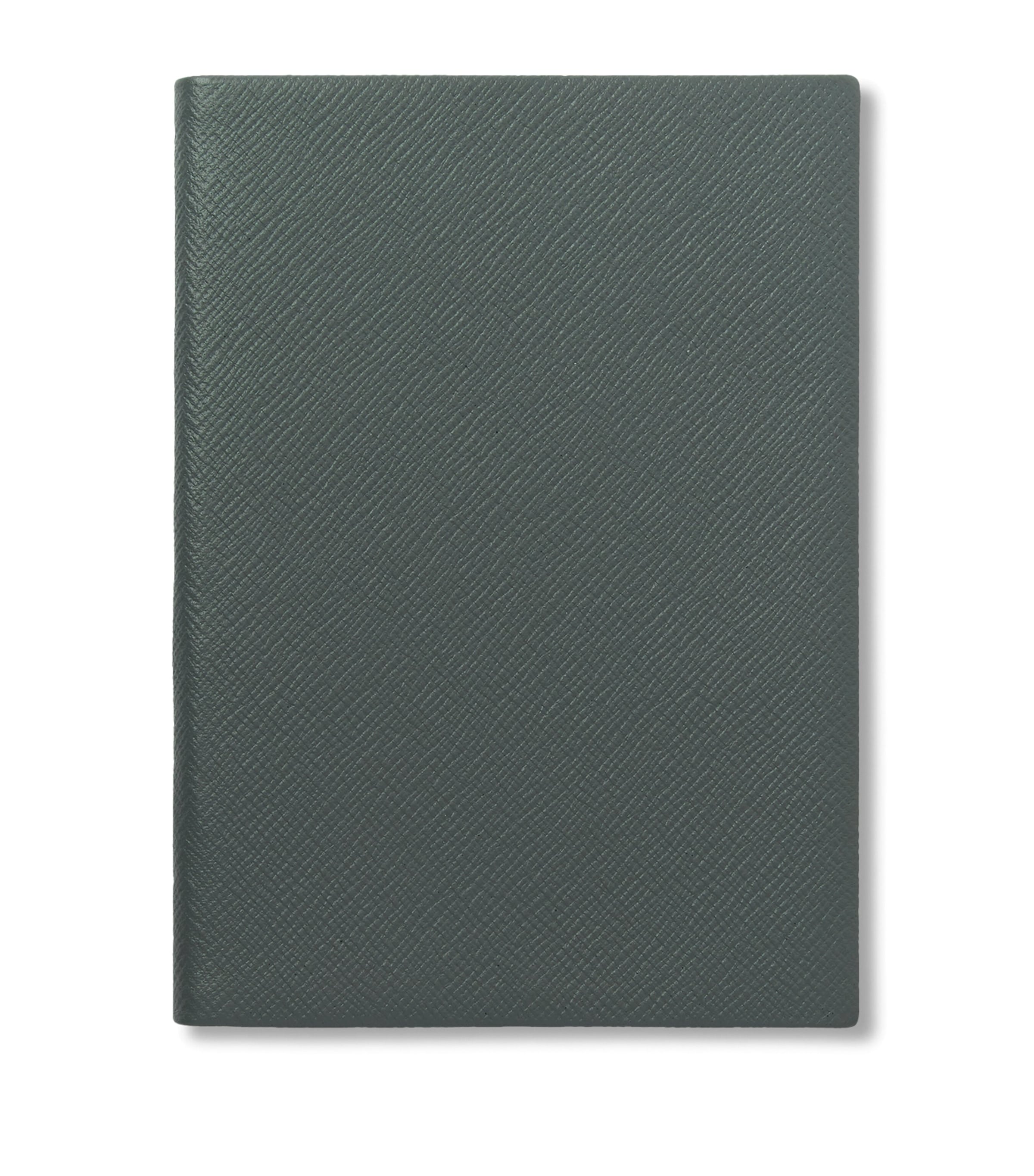 Smythson Leather Soho Notebook Slate Green