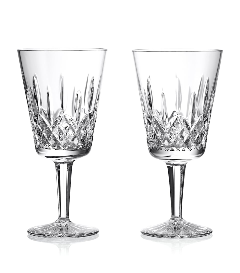 Waterford Medium Crystal Lismore Goblets (Set of 2) Clear