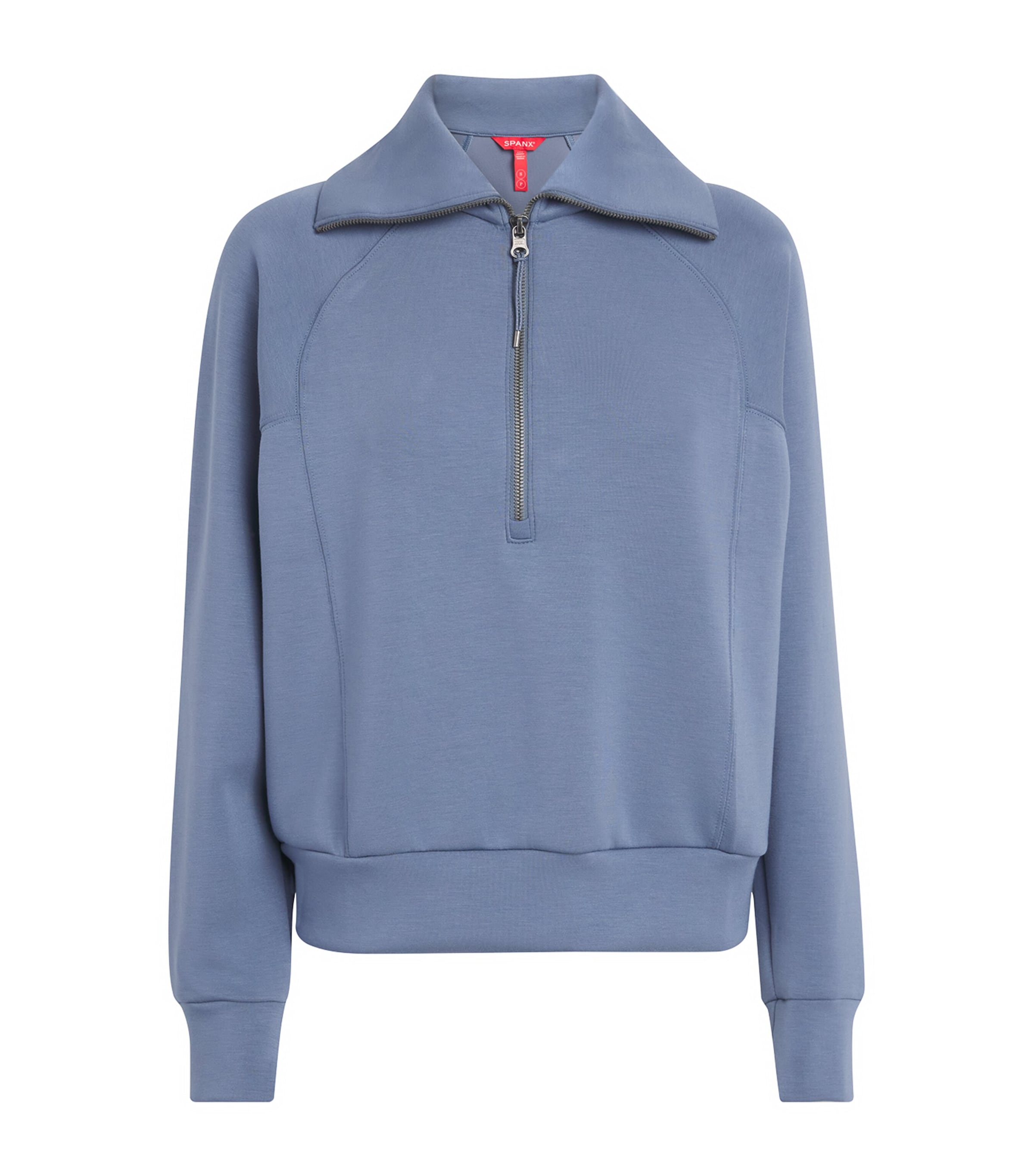 SPANX Womens SPANX AirEssentials Half-Zip Sweater Rain