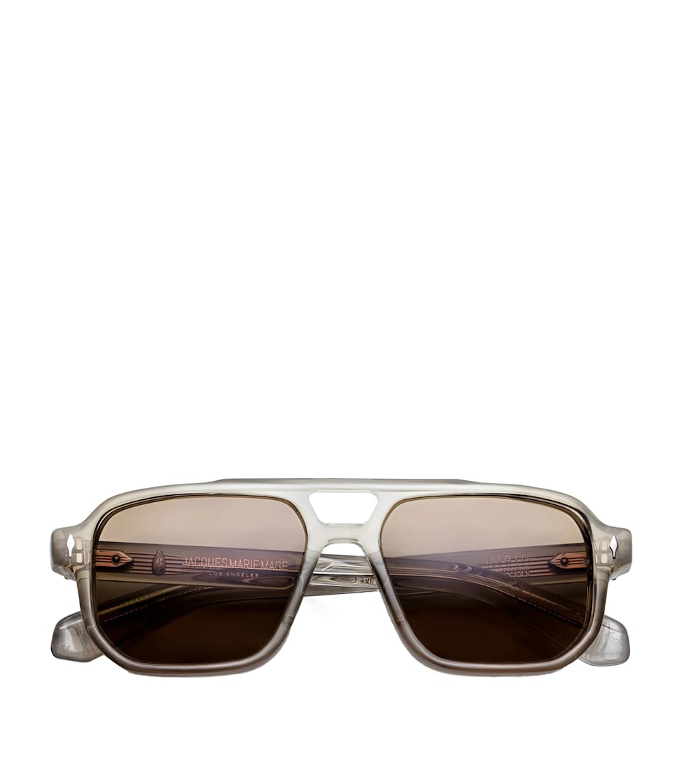 Jacques Marie Mage Evans Aviator Sunglasses Marzipan