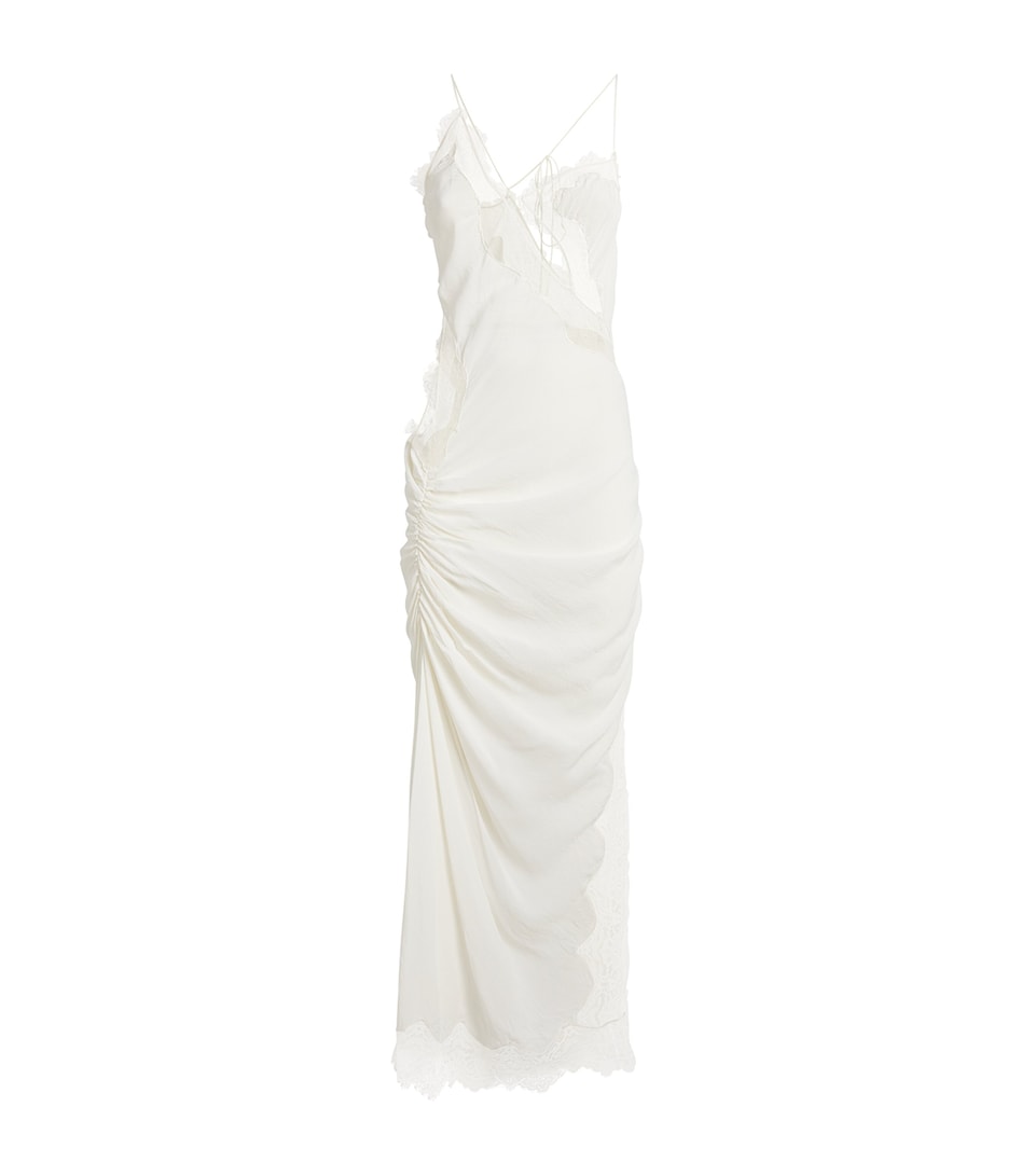 Lace Crimped Cami Maxi Dress