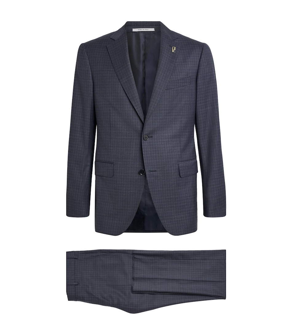 Wool Check 2-Piece Suit