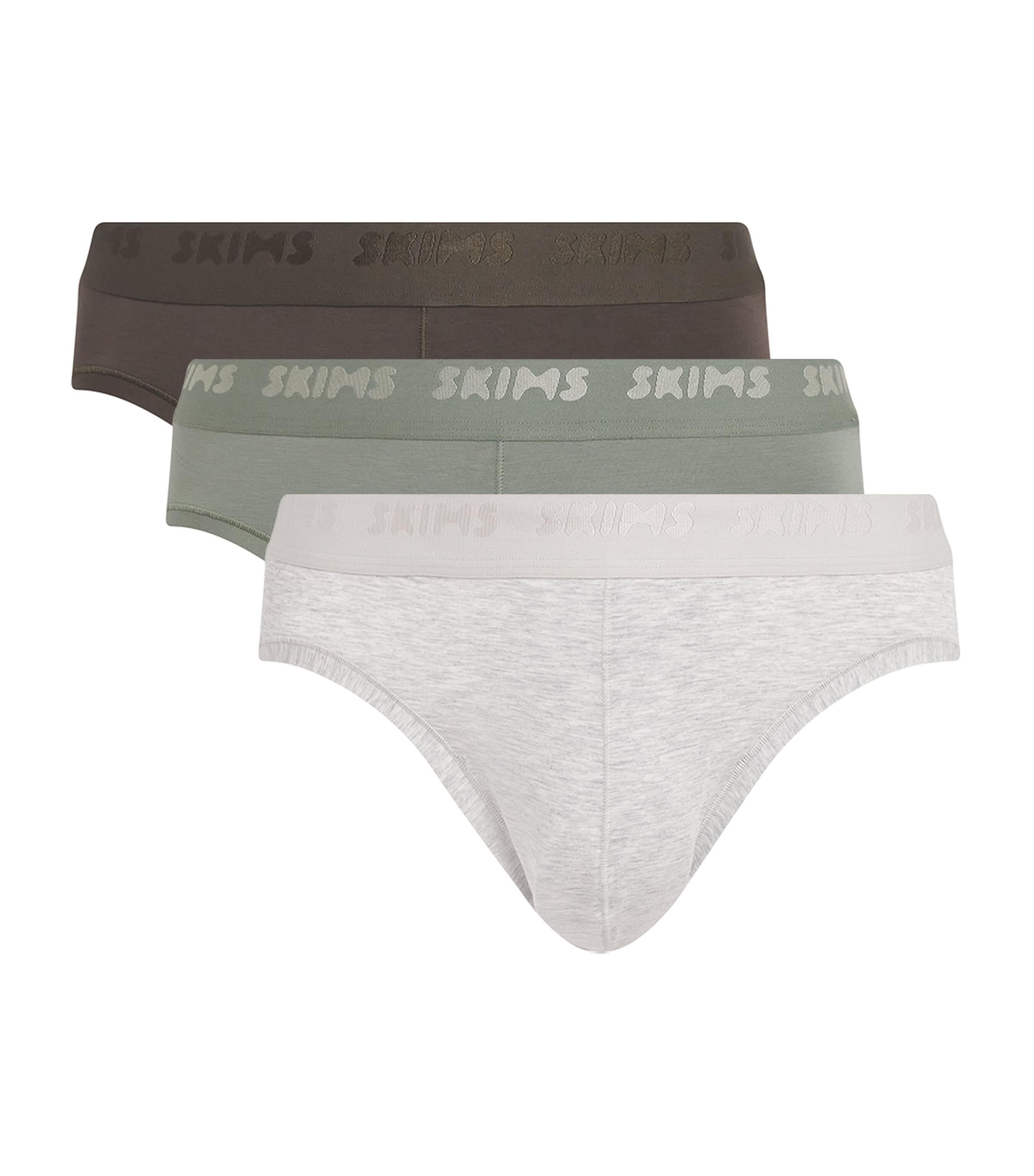 Skims Mens Stretch Briefs (Pack of 3) Laurel Multi