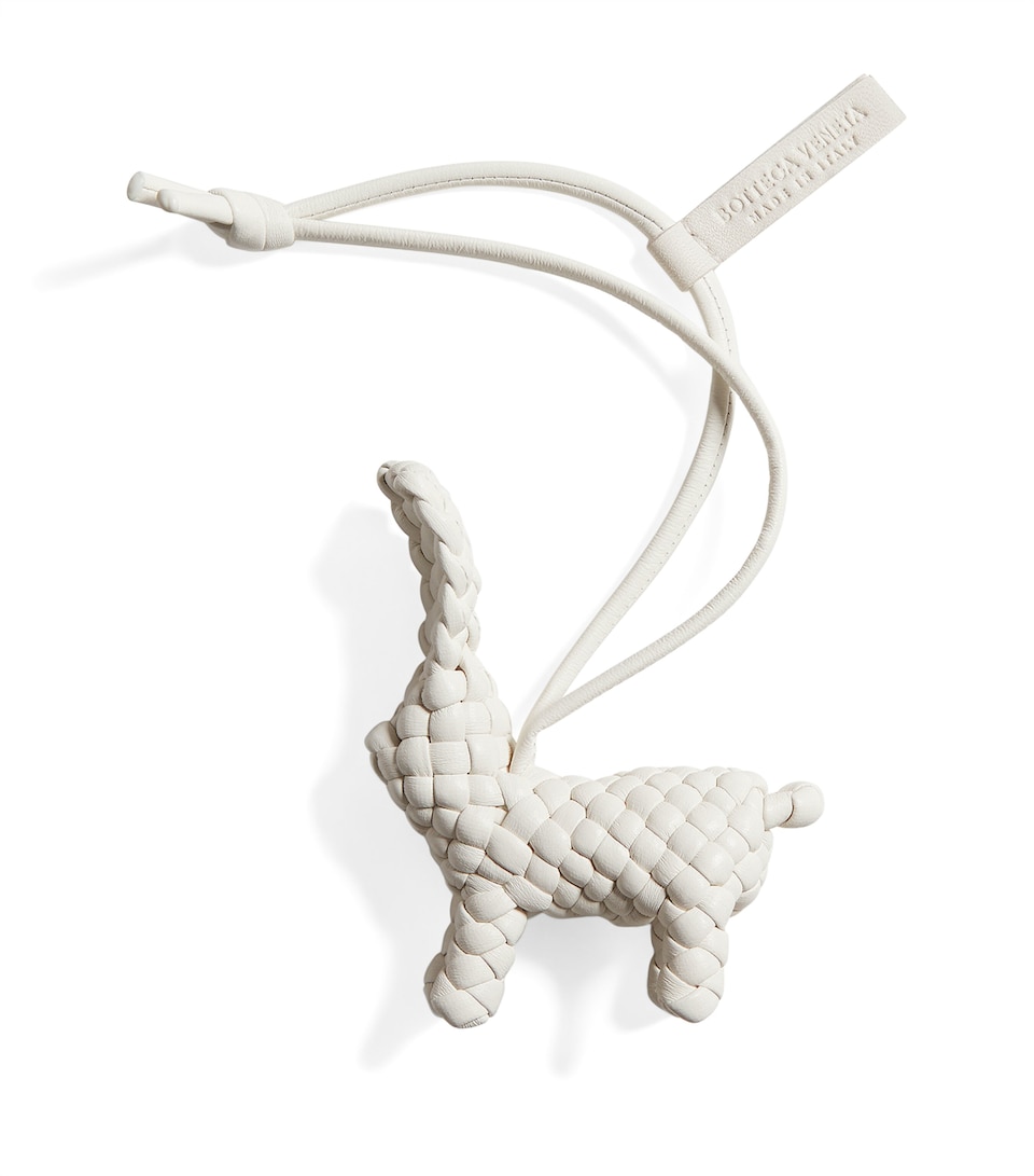 Leather Intrecciato Rabbit Charm