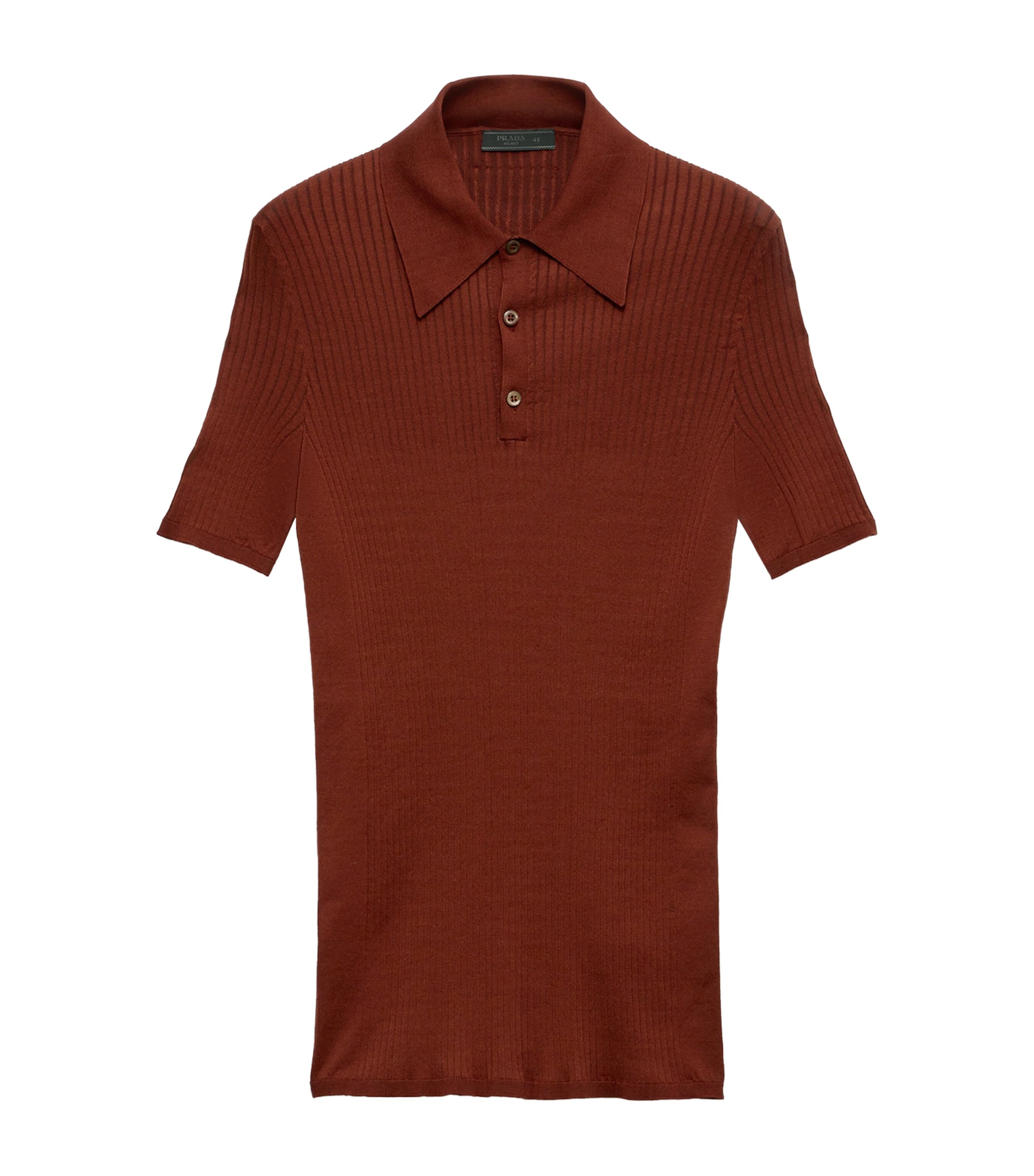 Cotton Ribbed Polo Shirt