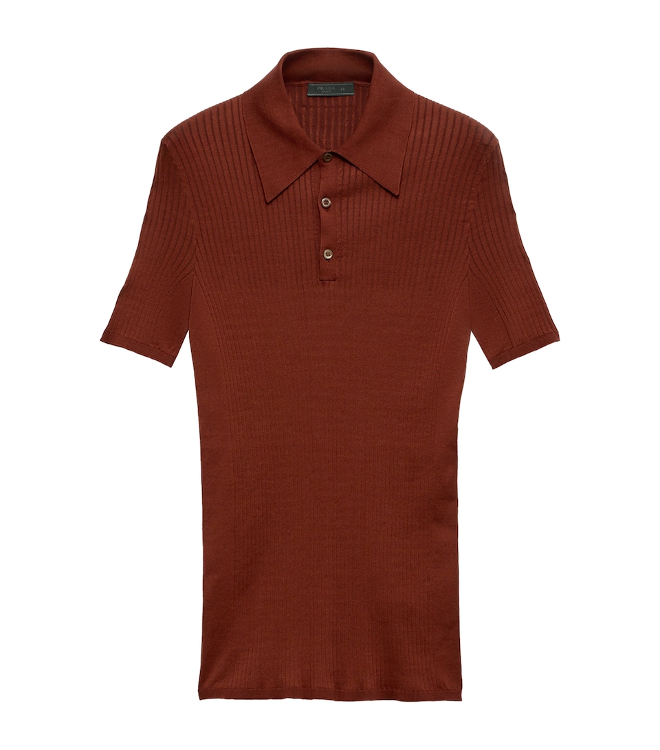 Cotton Ribbed Polo Shirt
