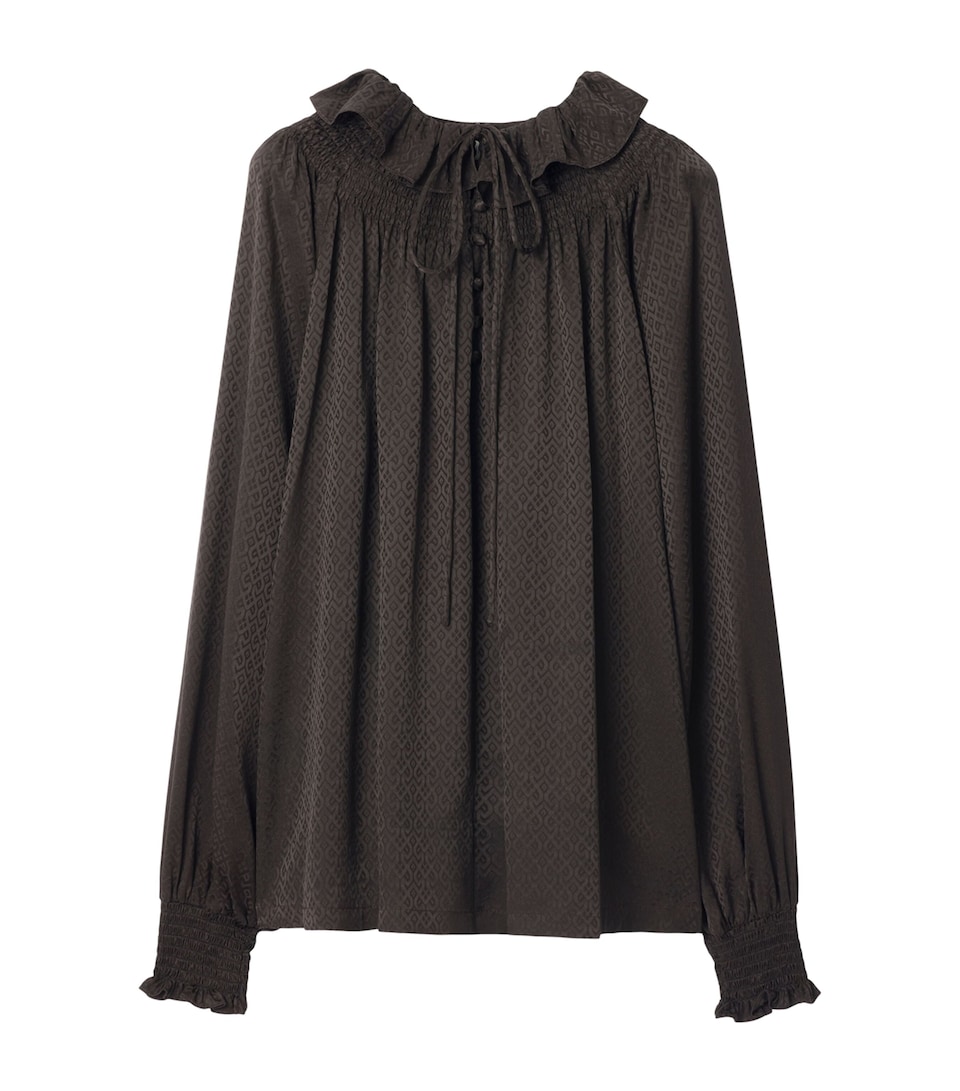 Silk Geometric Blouse