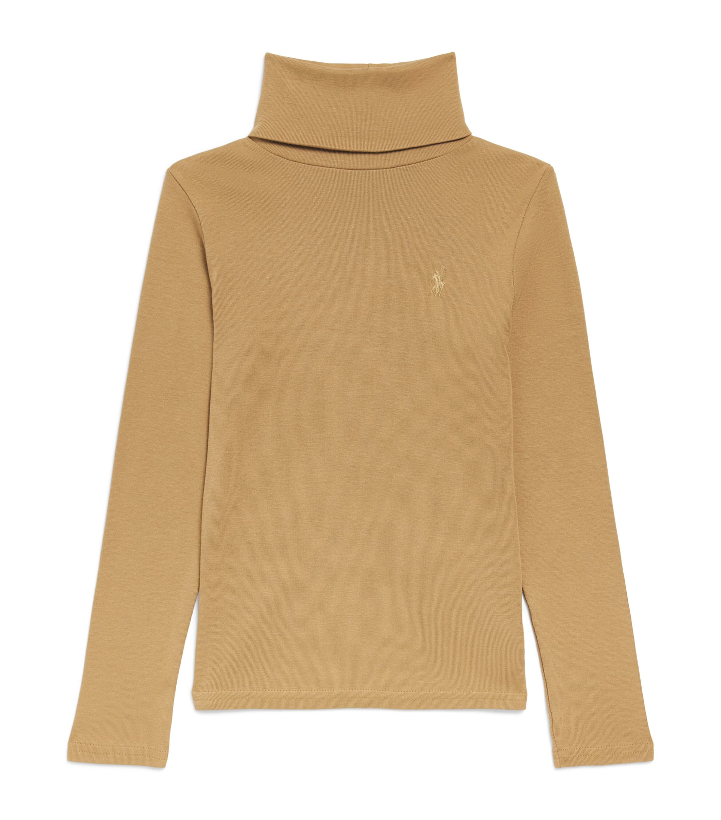 Ralph Lauren Kids Cotton-Modal Rollneck Sweater (6-14 Years) Camel