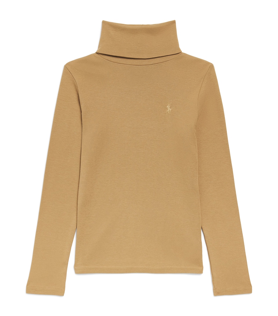 Ralph Lauren Kids Cotton-Modal Rollneck Sweater (6-14 Years) Camel