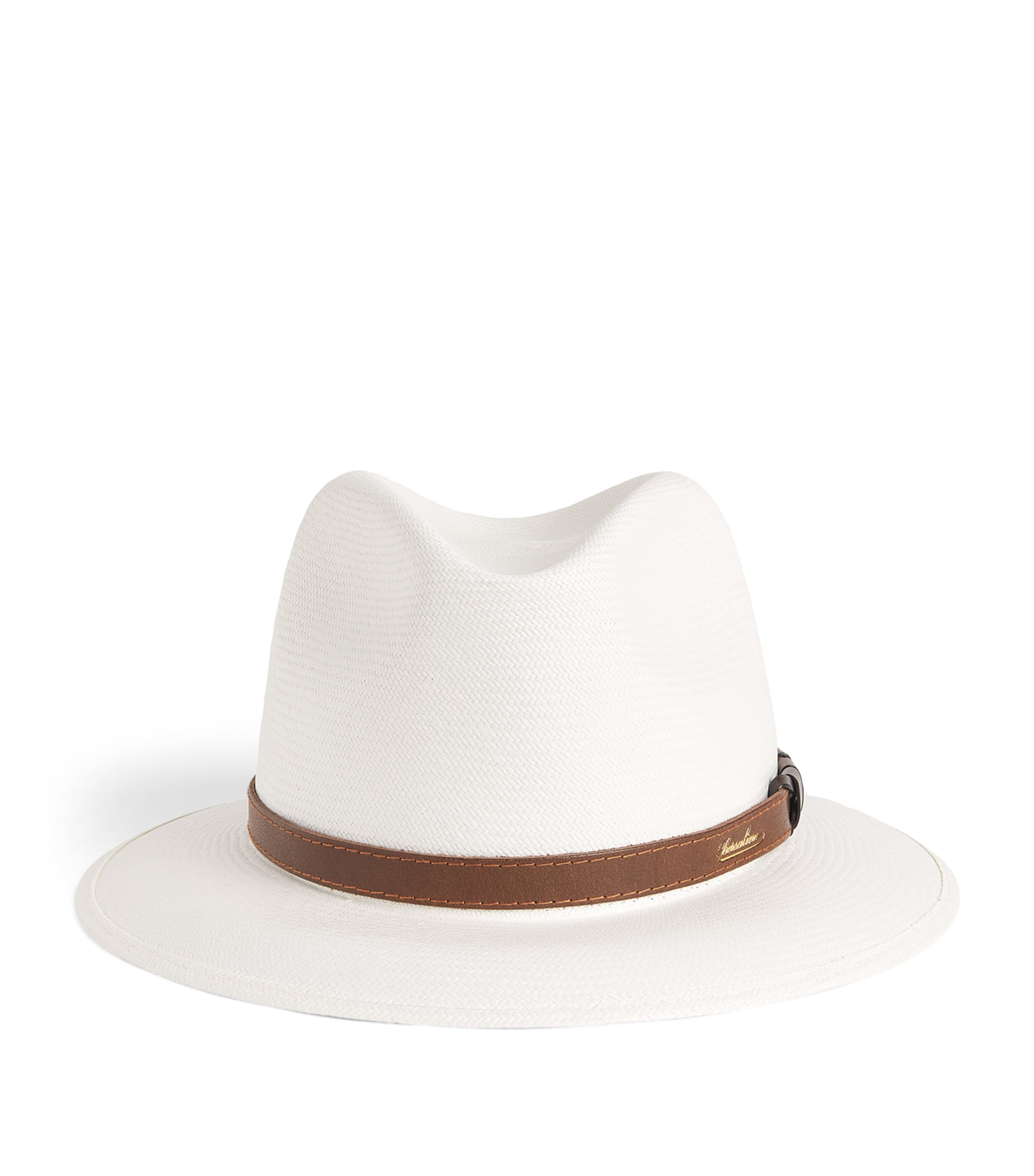 Borsalino Straw Country Panama Hat Sbiancato