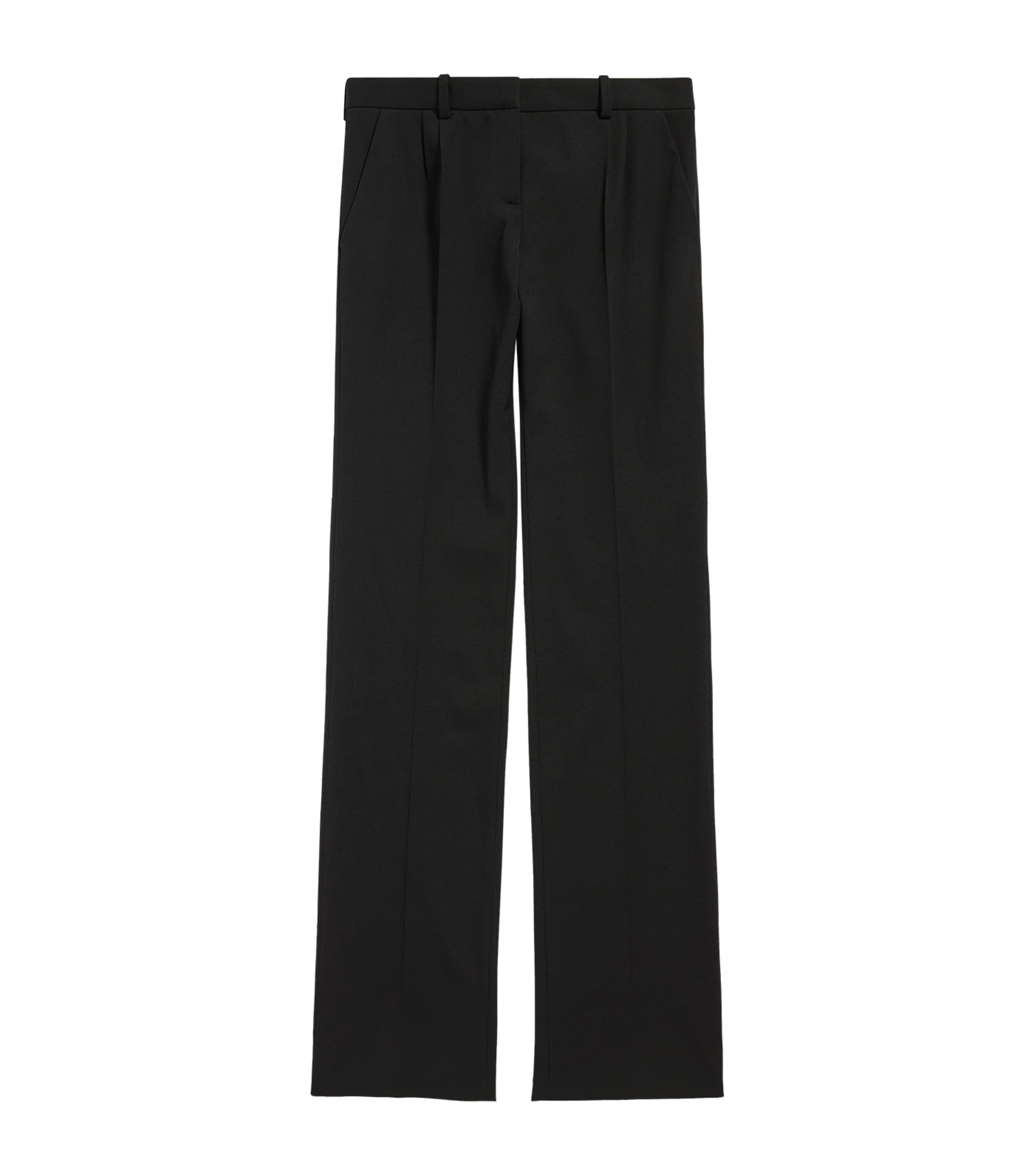 Balenciaga Womens Stretch-Wool Slim Trousers