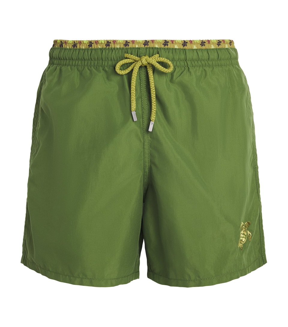 Vilebrequin Mens Moku Ronde des Tortues Swim Shorts Militaire