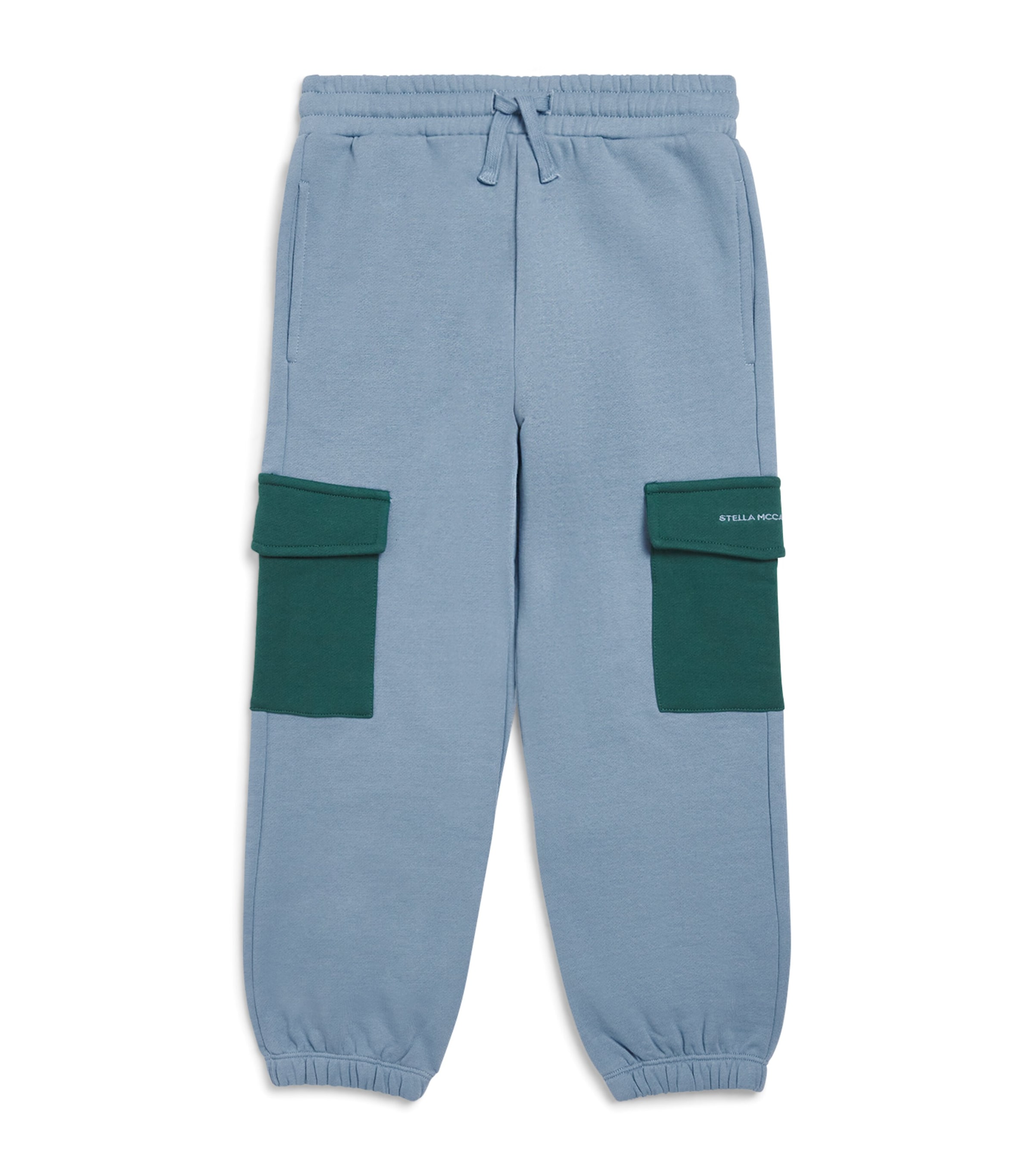 Stella McCartney Kids Cotton Contrast-Pocket Sweatpants (3-14 Years) Air Force Blue